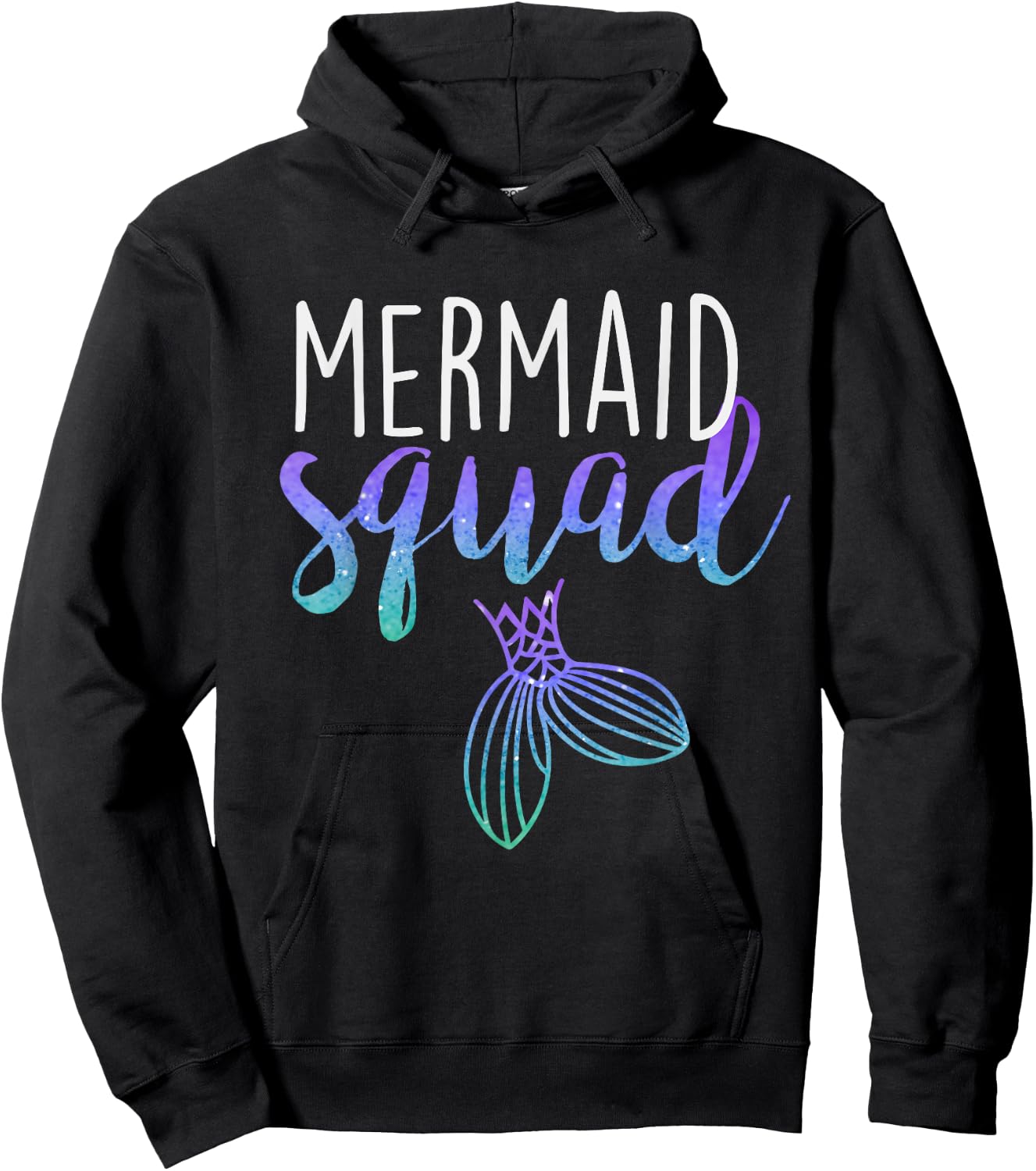 Mermaid Squad Mermaid Birthday Party Shirt Hoodie - Hoodie | Black