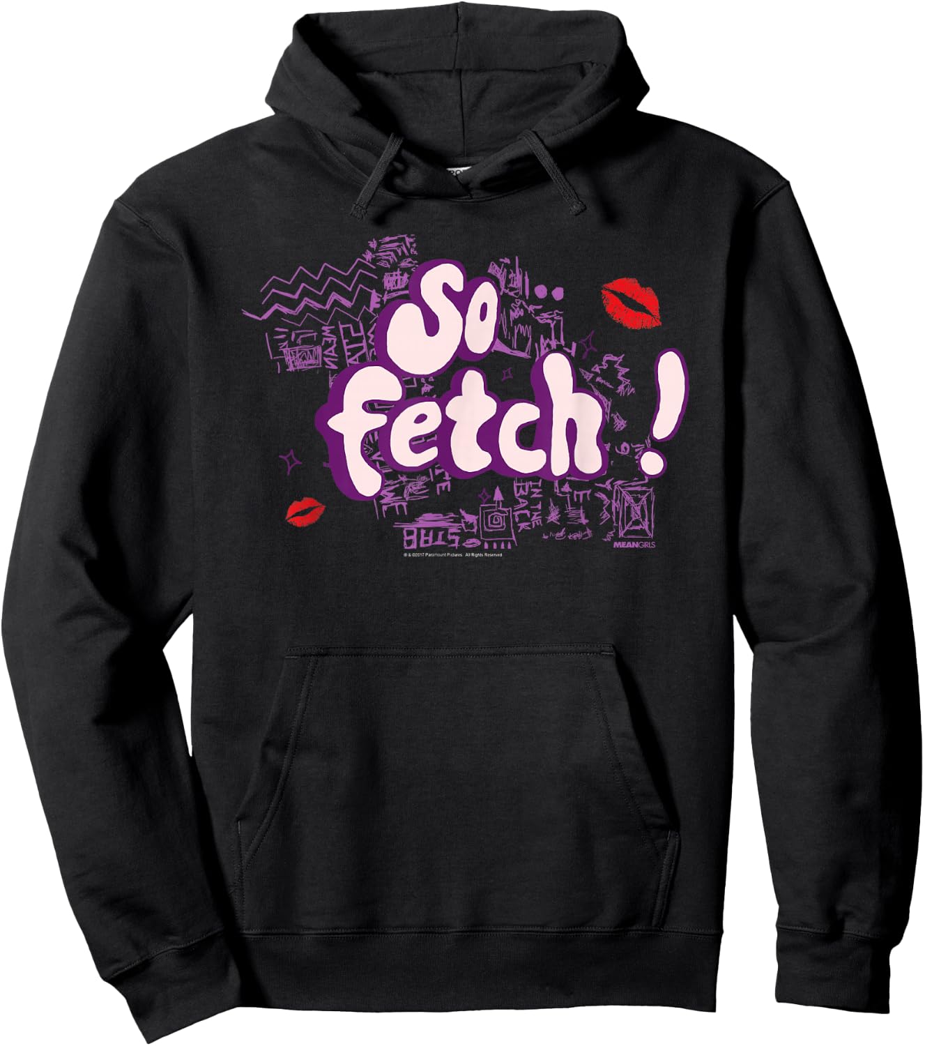 Mean Girls So Fetch! Illustrated Type Y2K Movie Hoodie - Hoodie | Black