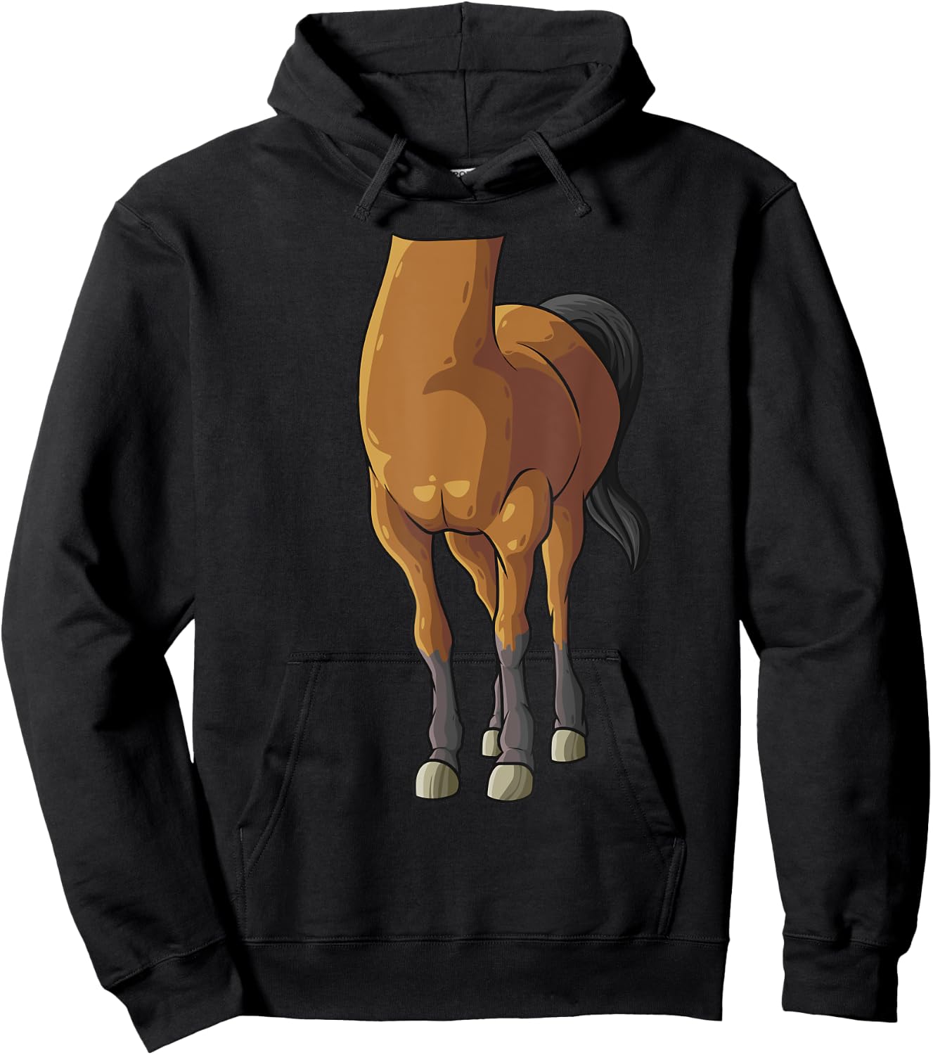 Cool Headless Horse Halloween Costume | Funny Lazy DIY Gift Hoodie - Hoodie | Black