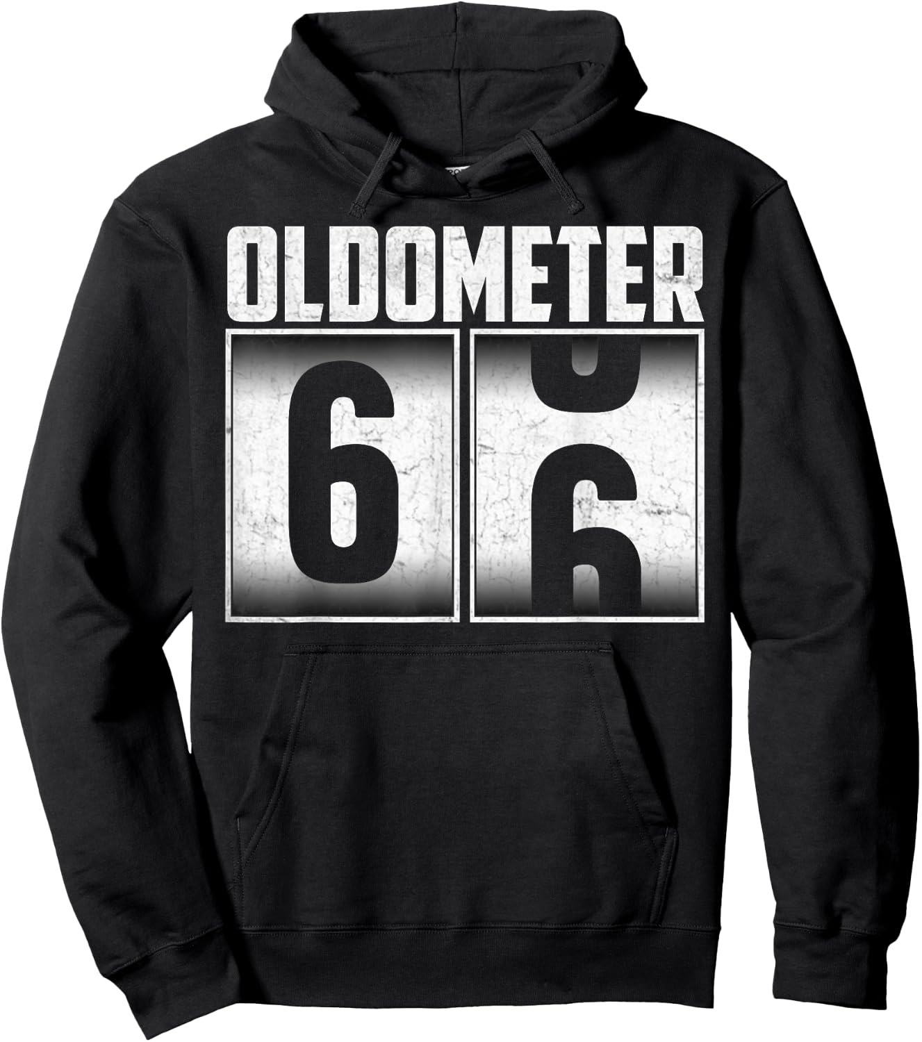 Vintage Oldometer 66 Biker Riding 66th Birthday 66 Years Old Hoodie - Hoodie | Black