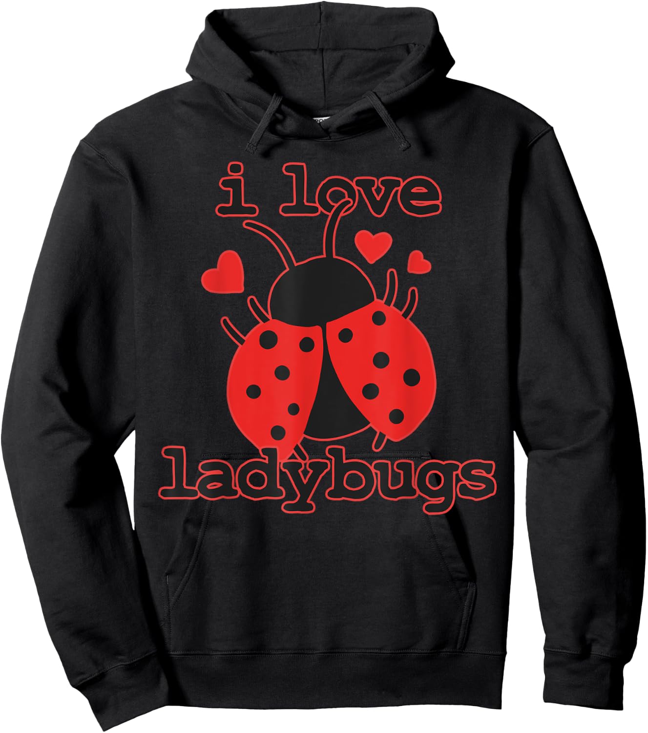 I Love Ladybugs Bugs Biologist Insects Hoodie - Hoodie | Black
