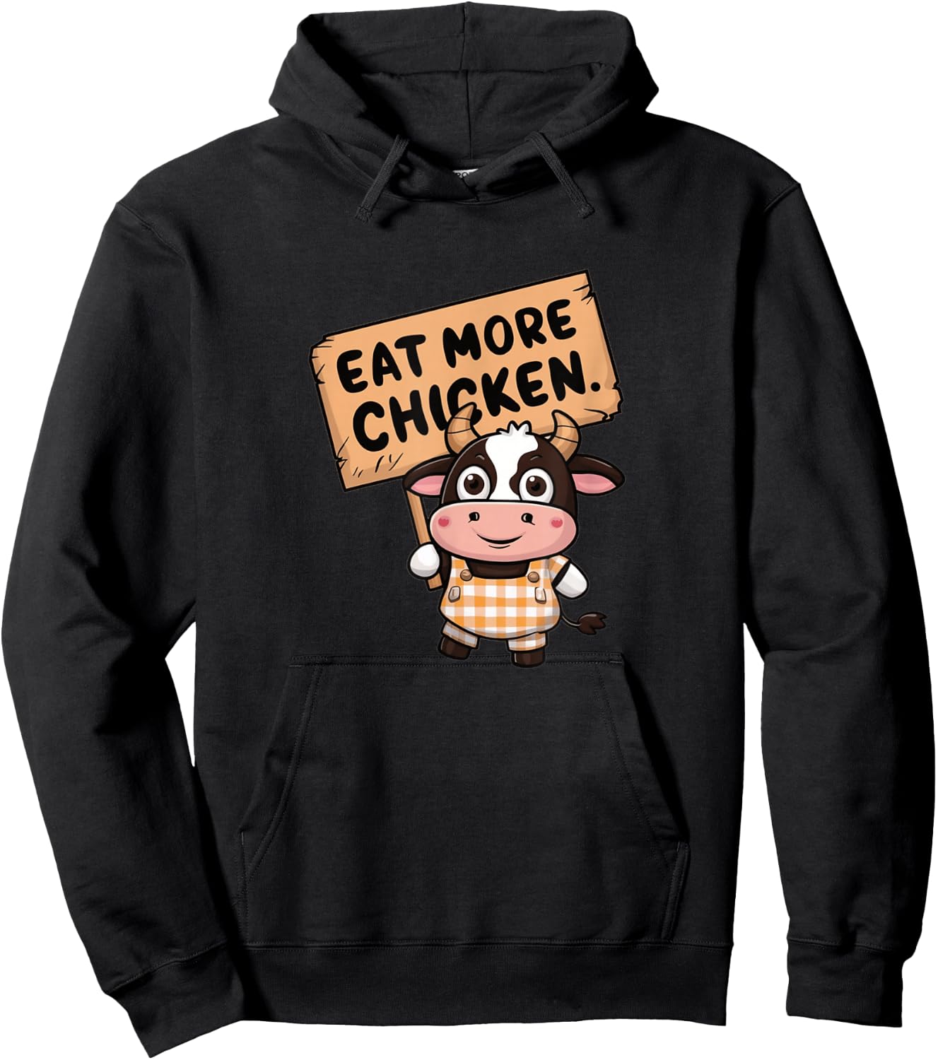 Eat more chicken Hoodie - Hoodie | Black