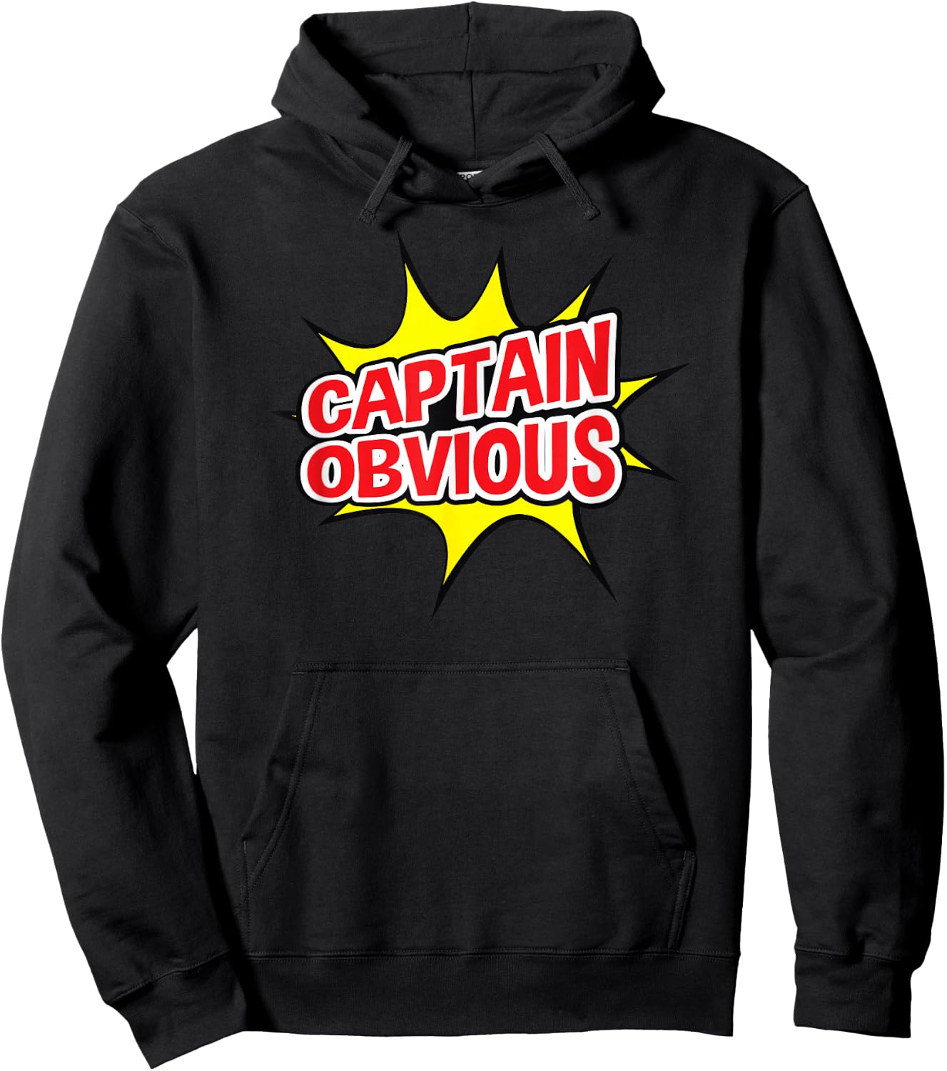 Captain Obvious Superhero Pow Punch Art Comic Hoodie - Hoodie | Black