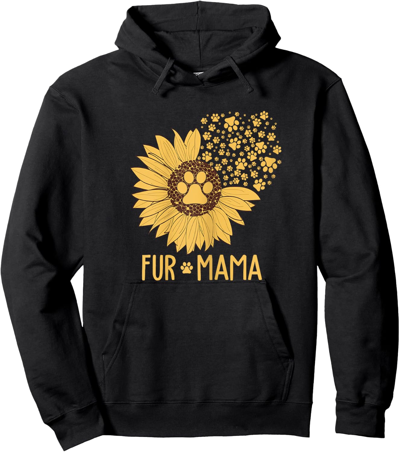 Dog Mom Shirt - Dog Fur Mama Hoodie - Hoodie | Black