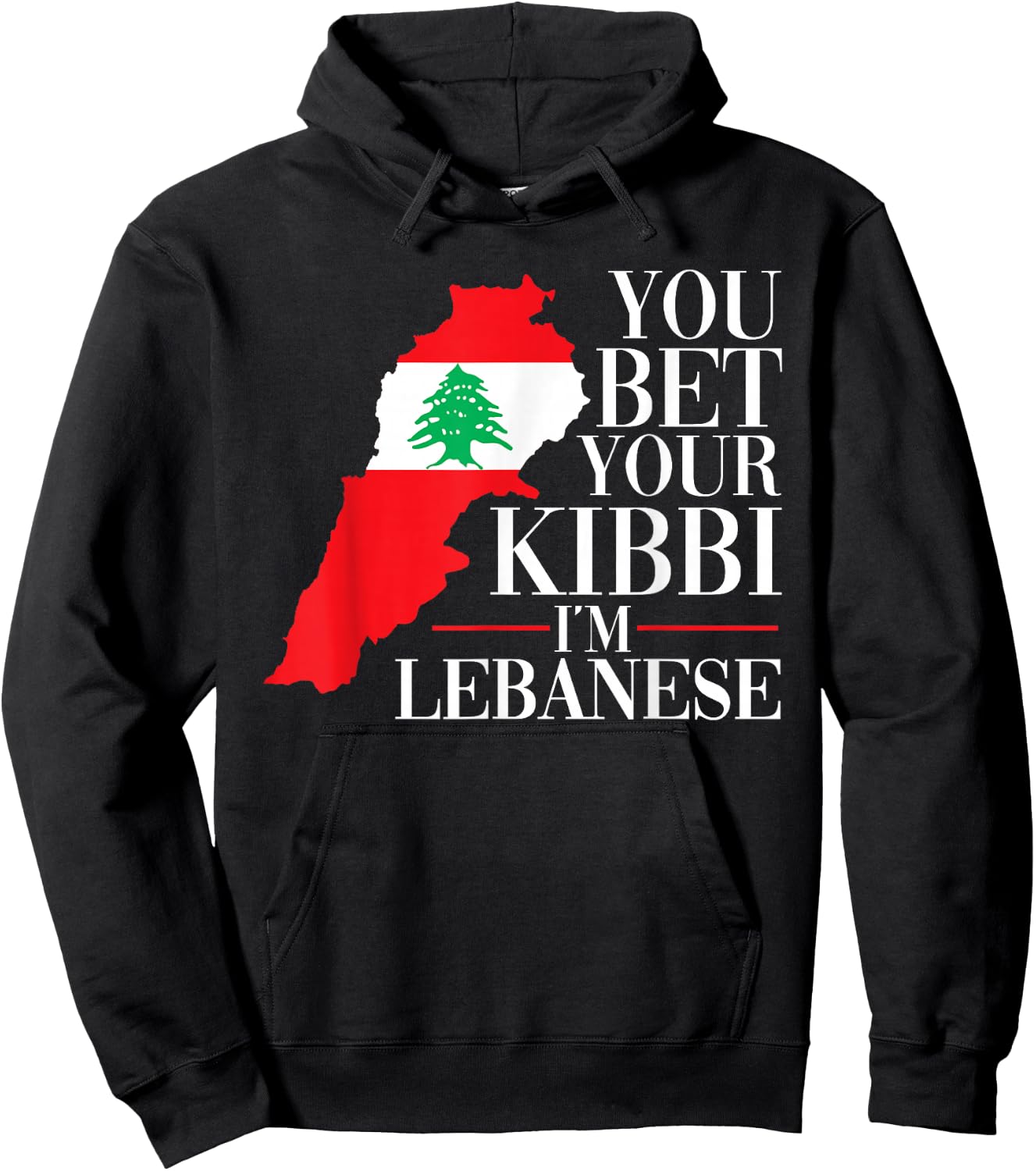 Lebanon You Bet Your Kibbi I'm Lebanese Hoodie - Hoodie | Black