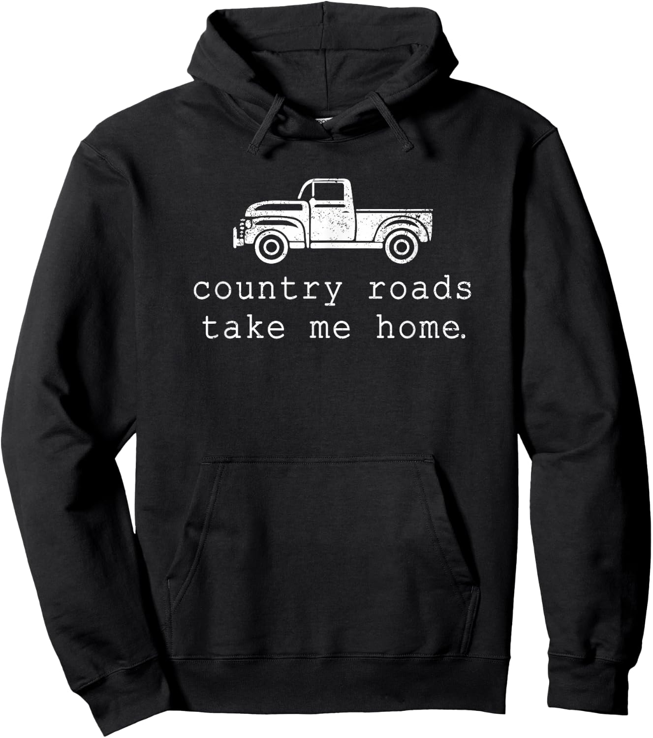Vintage Country Roads Take Me Home Hoodie - Hoodie | Black