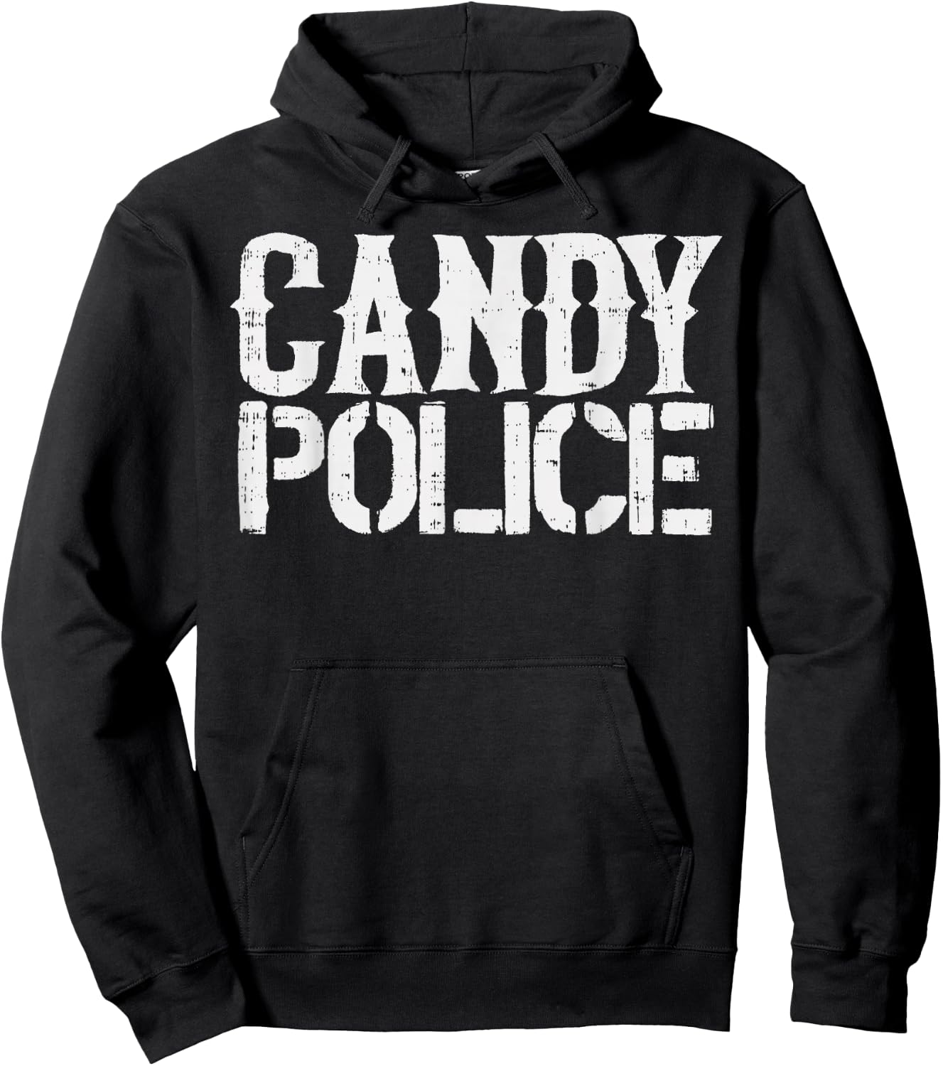 Candy Police Shirt Funny Parents Halloween Costume Party Hoodie - Hoodie | Black