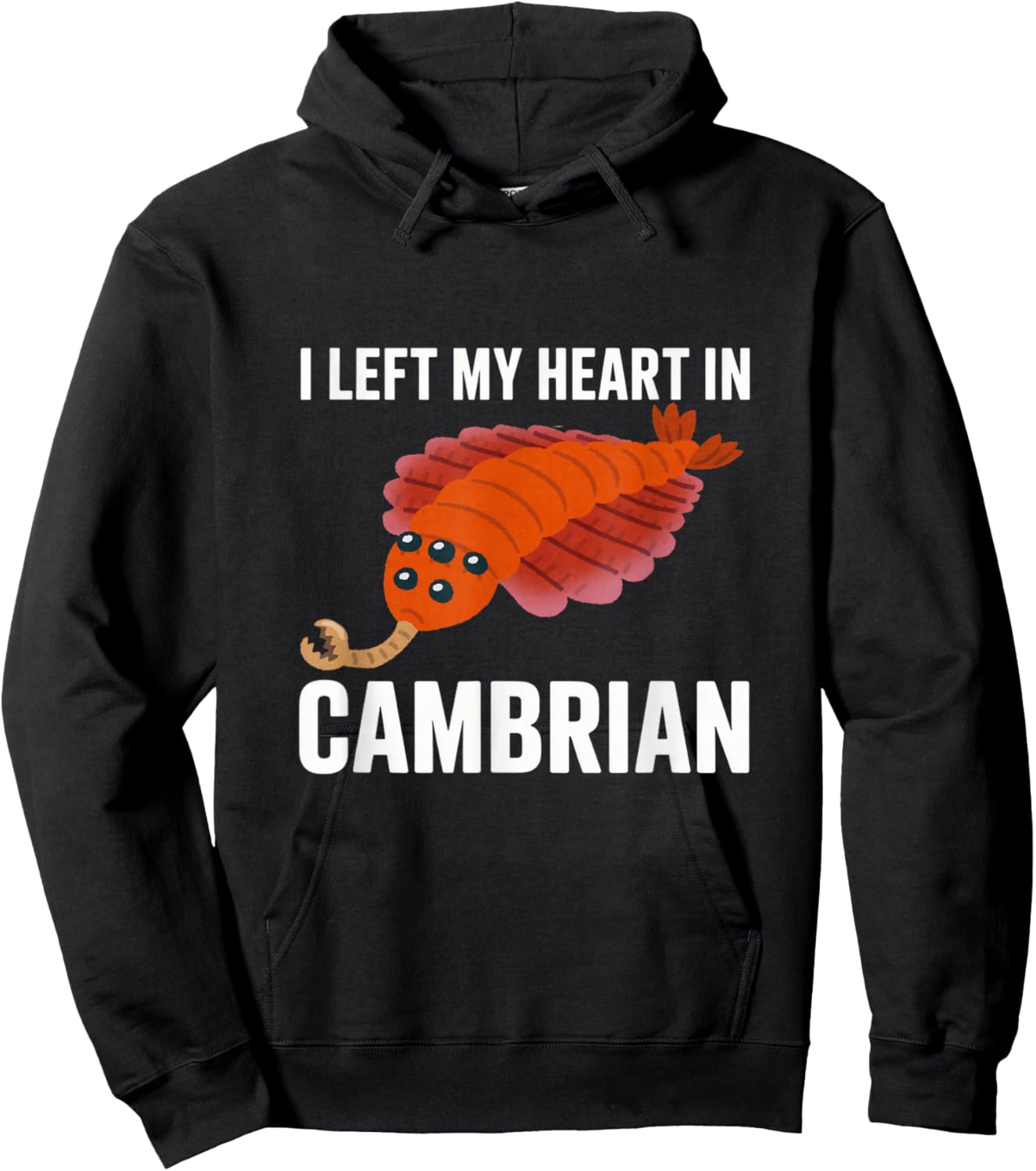 I Left My Heart in Cambrian Funny Opabinia Paleontology Hoodie - Hoodie | Black