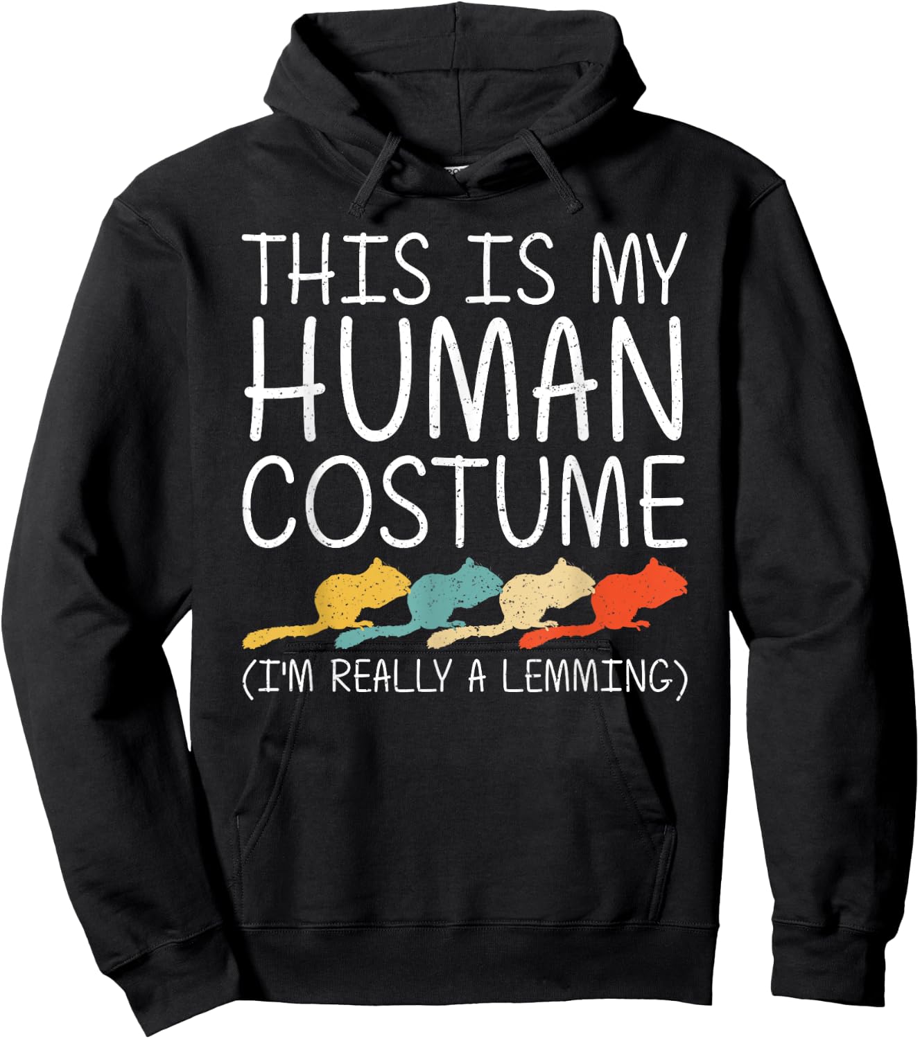 Lemming Halloween Human Costume Rodent Animal Easy DIY Gift Hoodie - Hoodie | Black