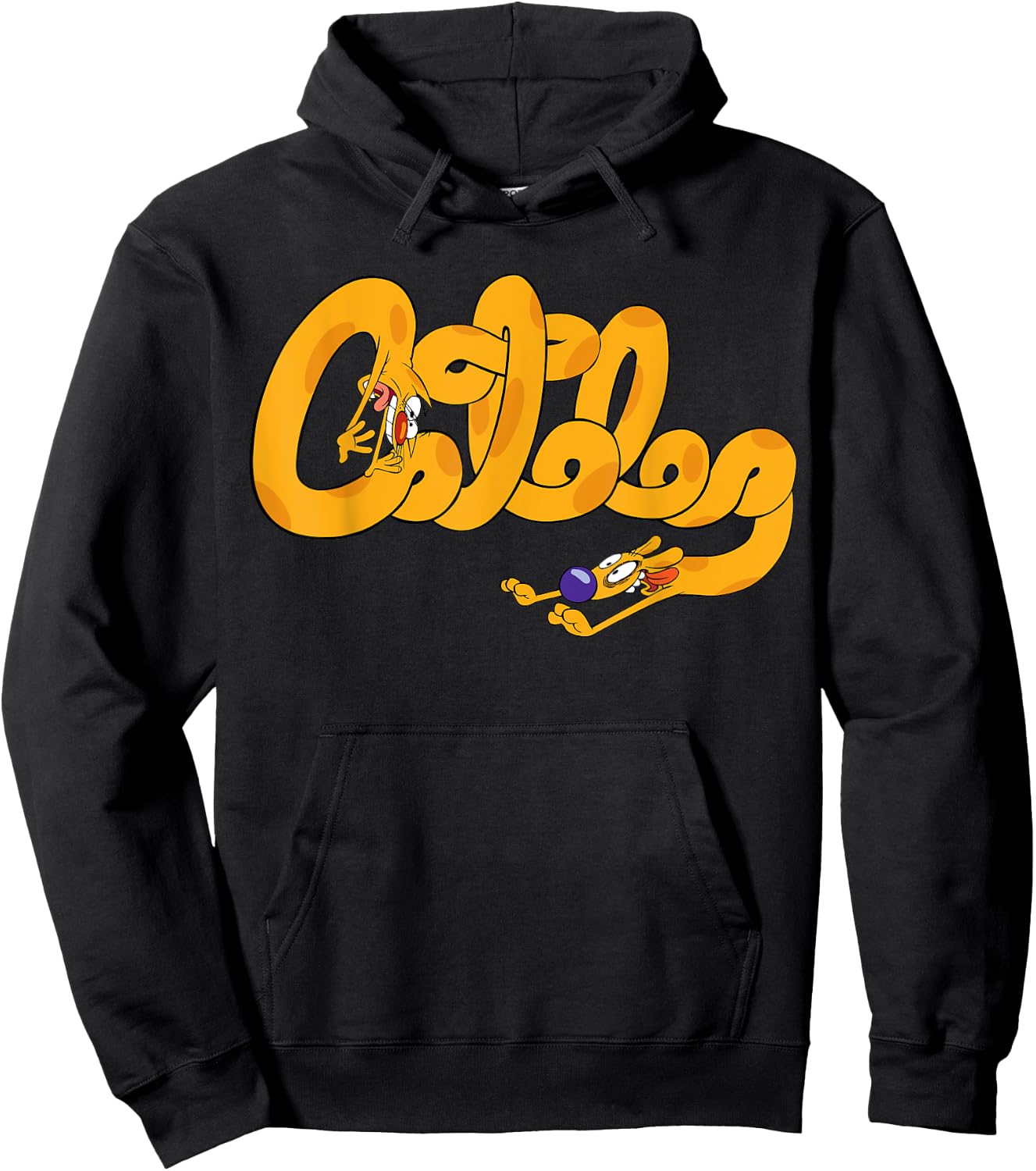 Cat Dog Cursive Nickelodeon Hoodie - Hoodie | Black
