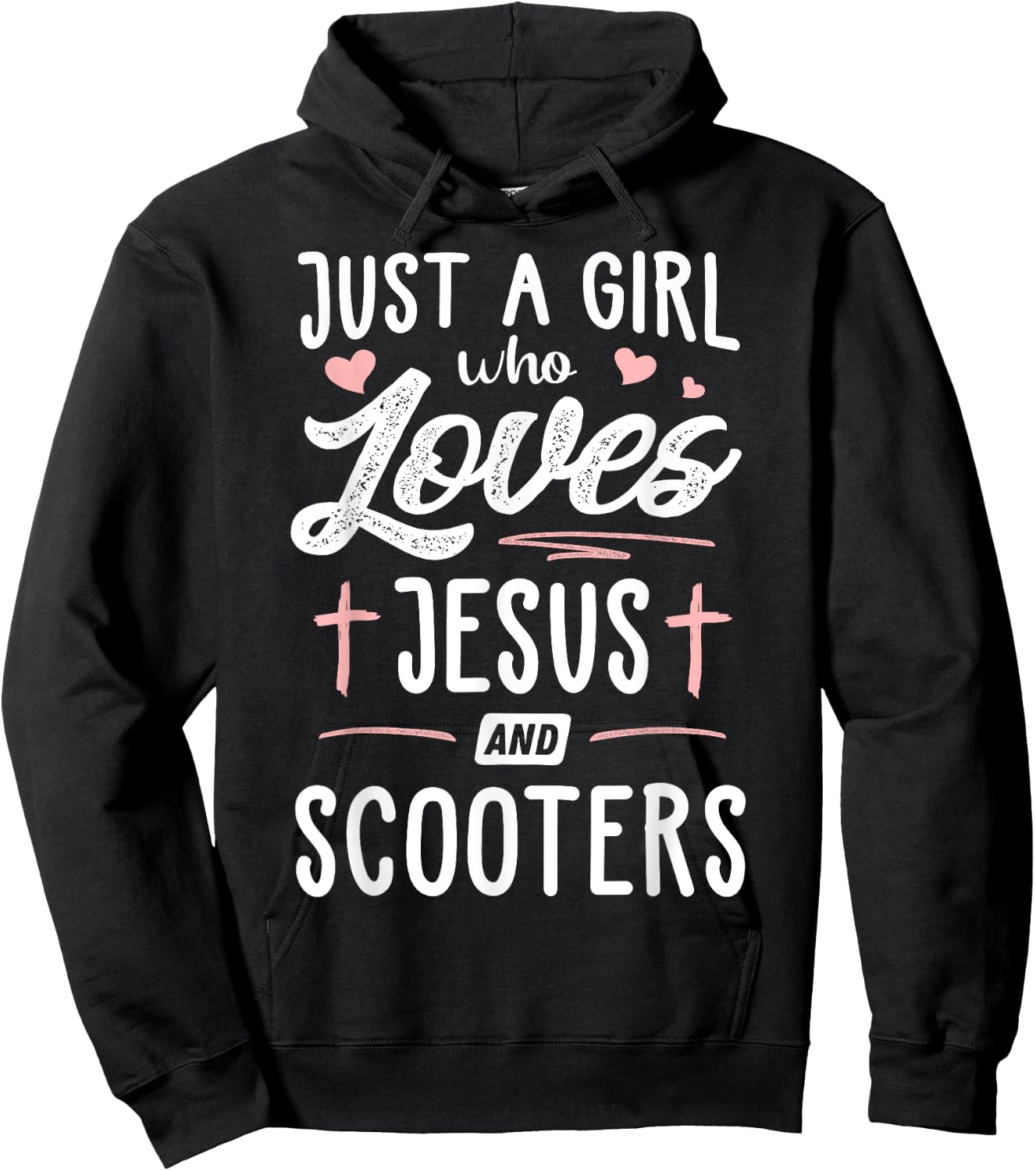 Just A Girl Who Loves Jesus And Scooters Gift Women Hoodie - Hoodie | Black