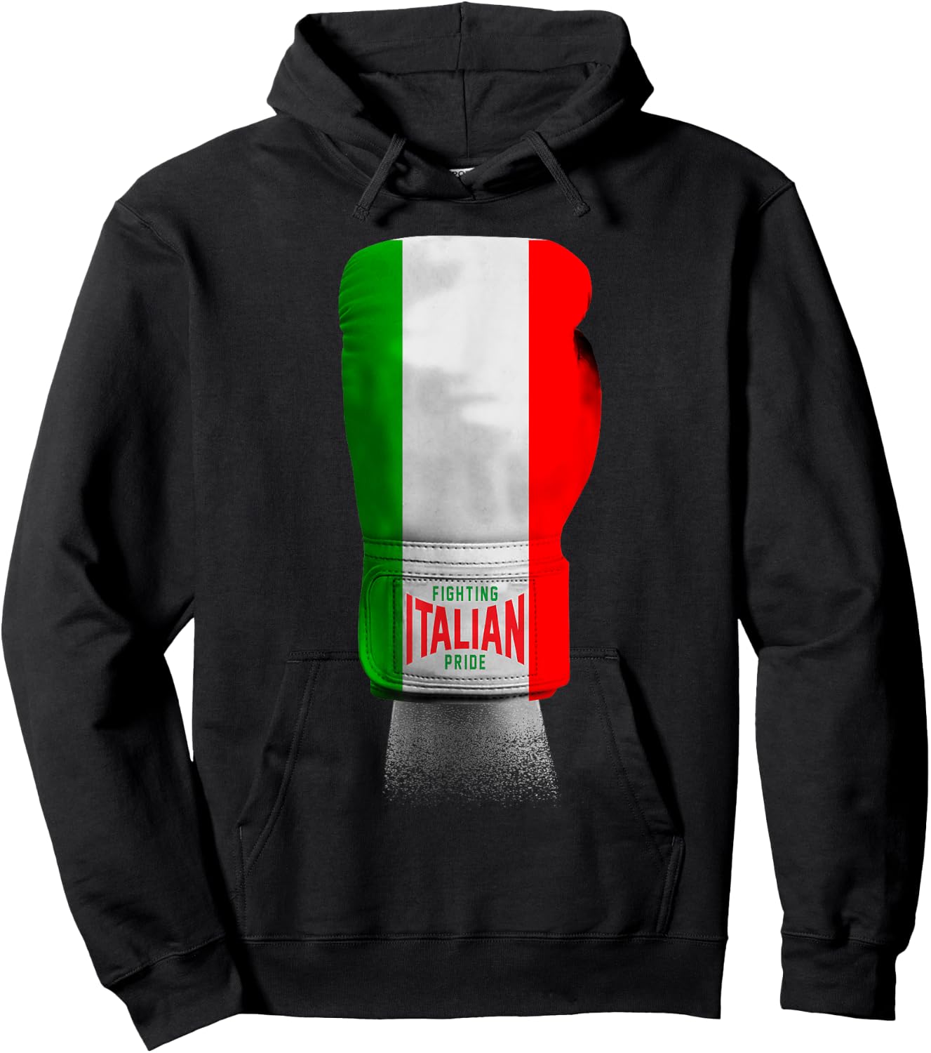Vintage Italian Flag Boxing Gloves designer Hoodie - Hoodie | Black