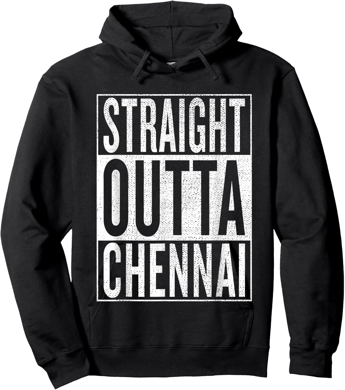 straight outta Chennai Great Travel & Gift Hoodie - Hoodie | Black