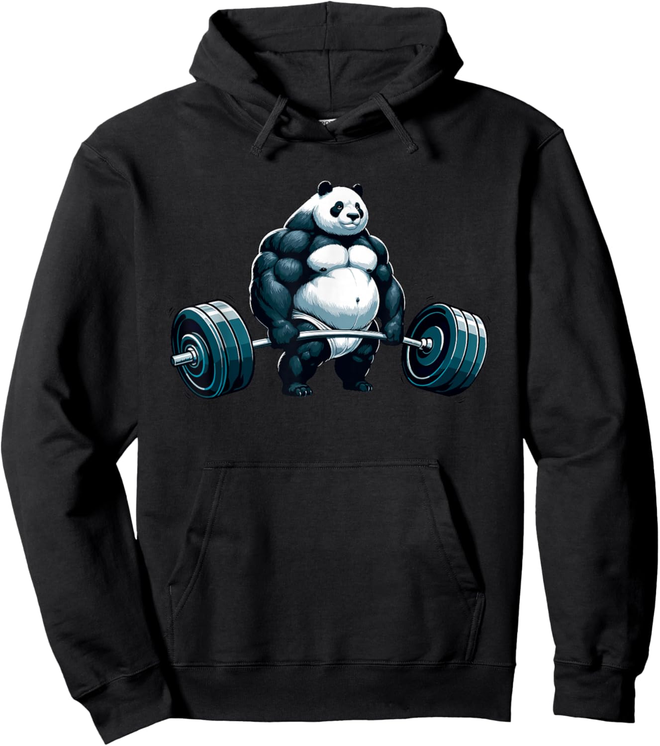 Workout Panda Deadlifter Funny Gym Lifting Motivation Hoodie - Hoodie | Black