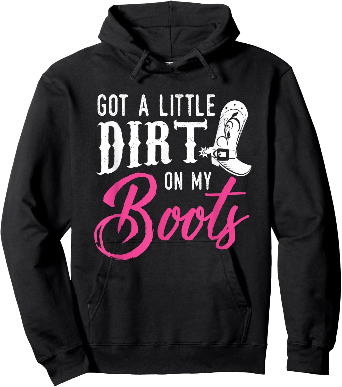 Little Dirt on My Boots T Shirt Country Music Love Gift Hoodie - Hoodie | Black