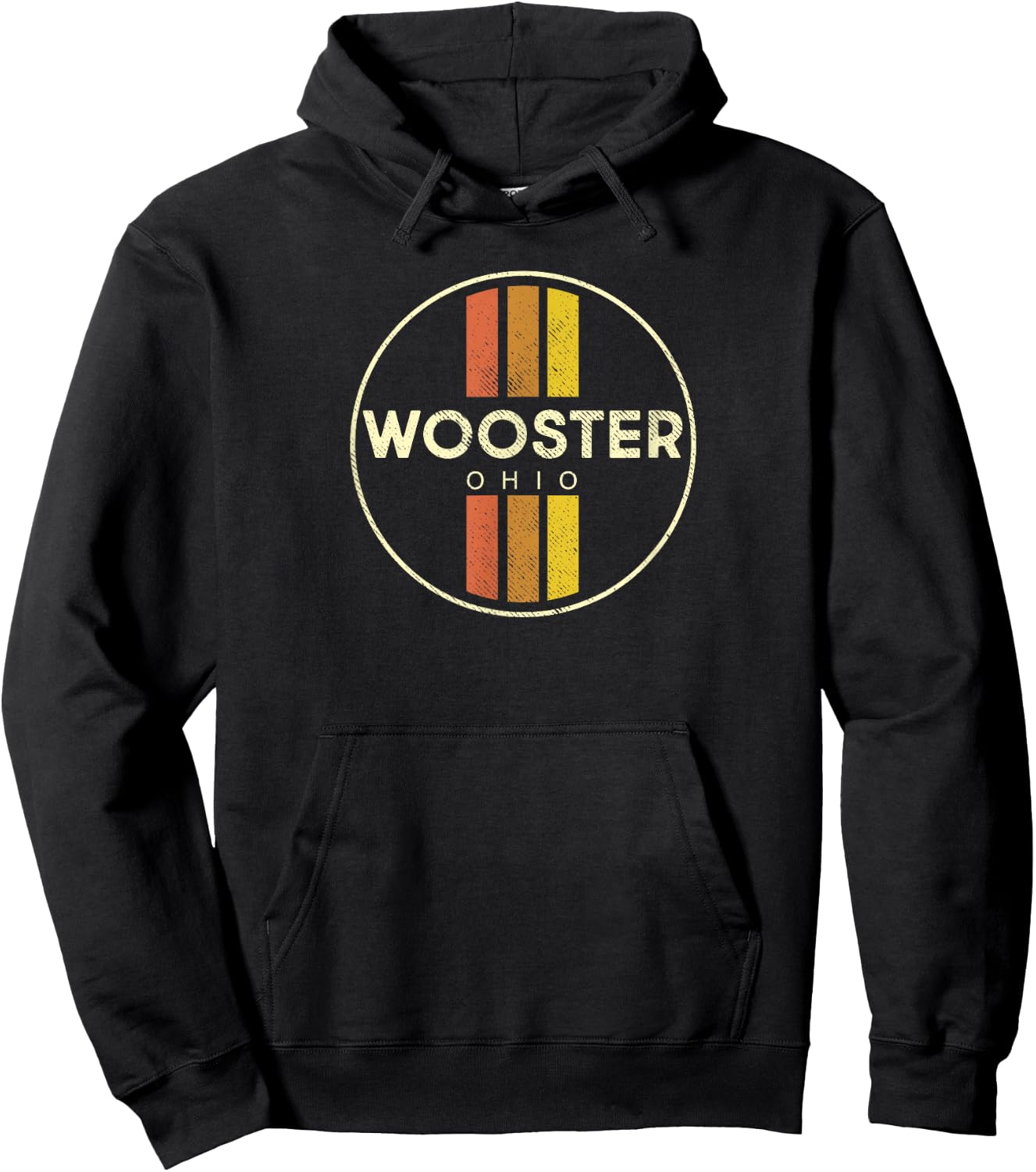 Retro Wooster Ohio Vintage 80s Style Hoodie - Hoodie | Black