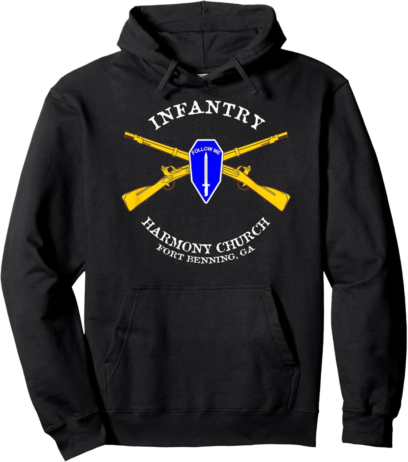 US Army Infantry - Harmony Church Design 1 Hoodie - Hoodie | Black