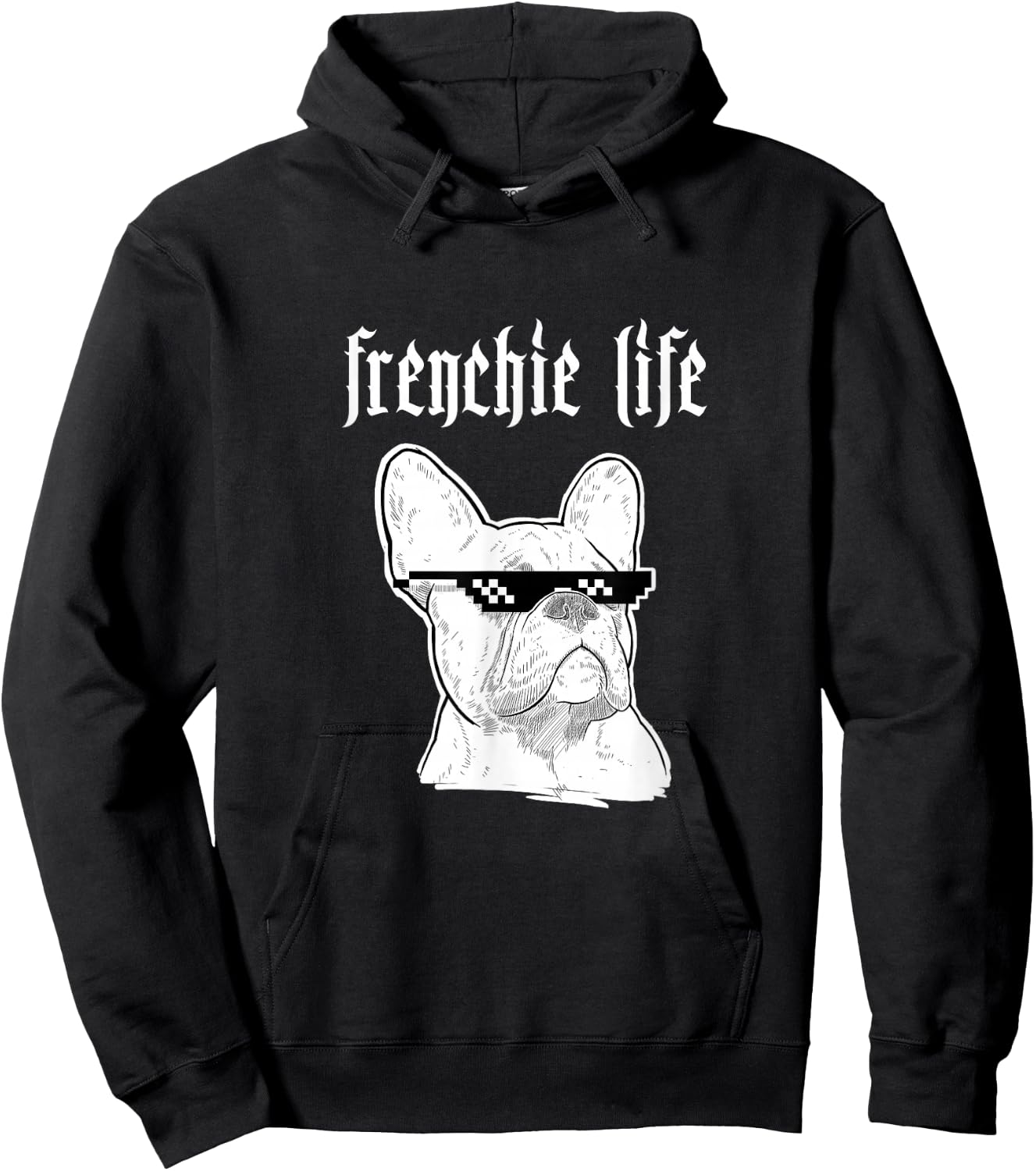 Thug Frenchie Life Funny Cool for Dog Lovers Women Girls Kids Hoodie - Hoodie | Black