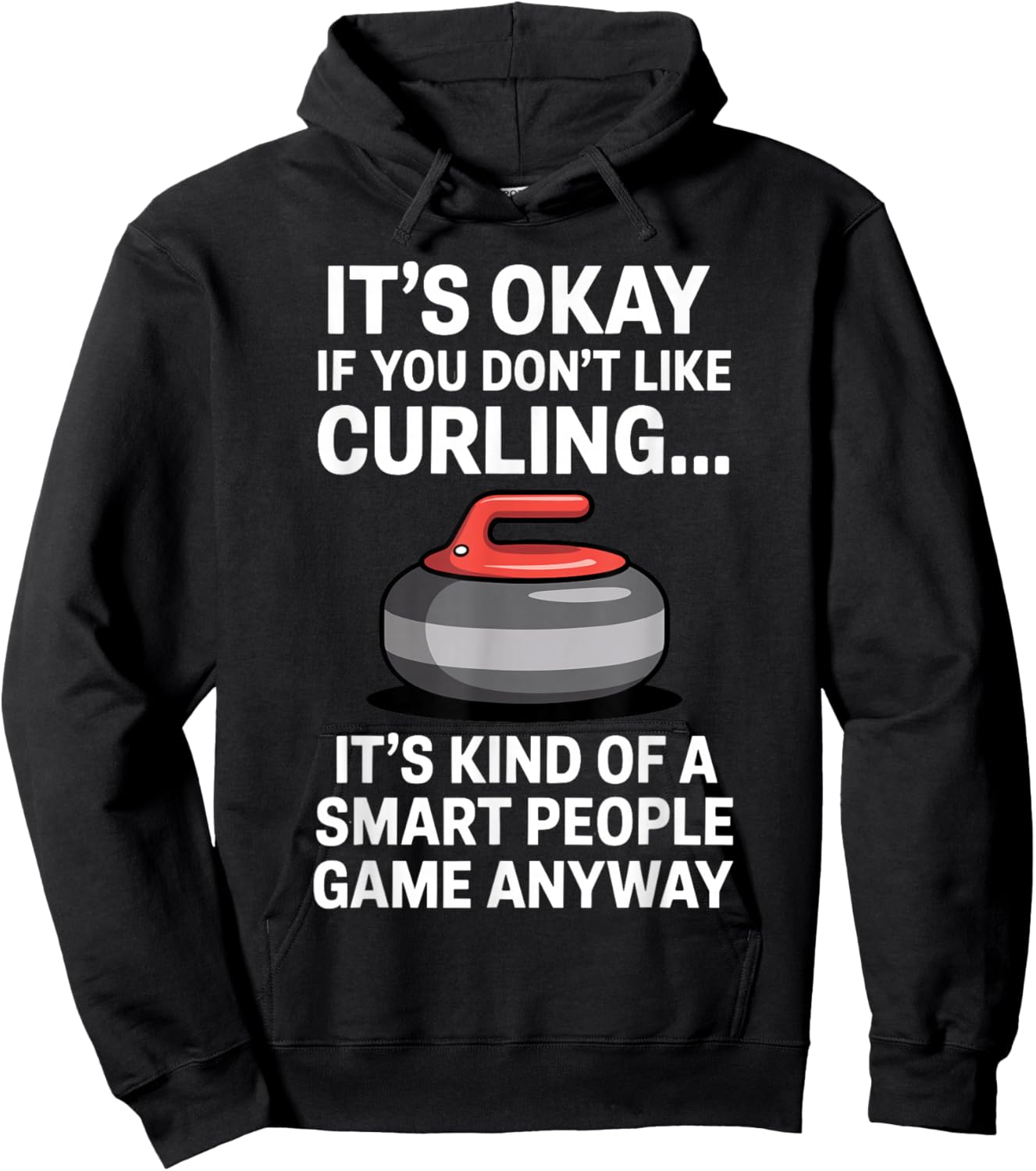 Cool Curling Art Women Stone Ice Curling Sport Lover Hoodie - Hoodie | Black