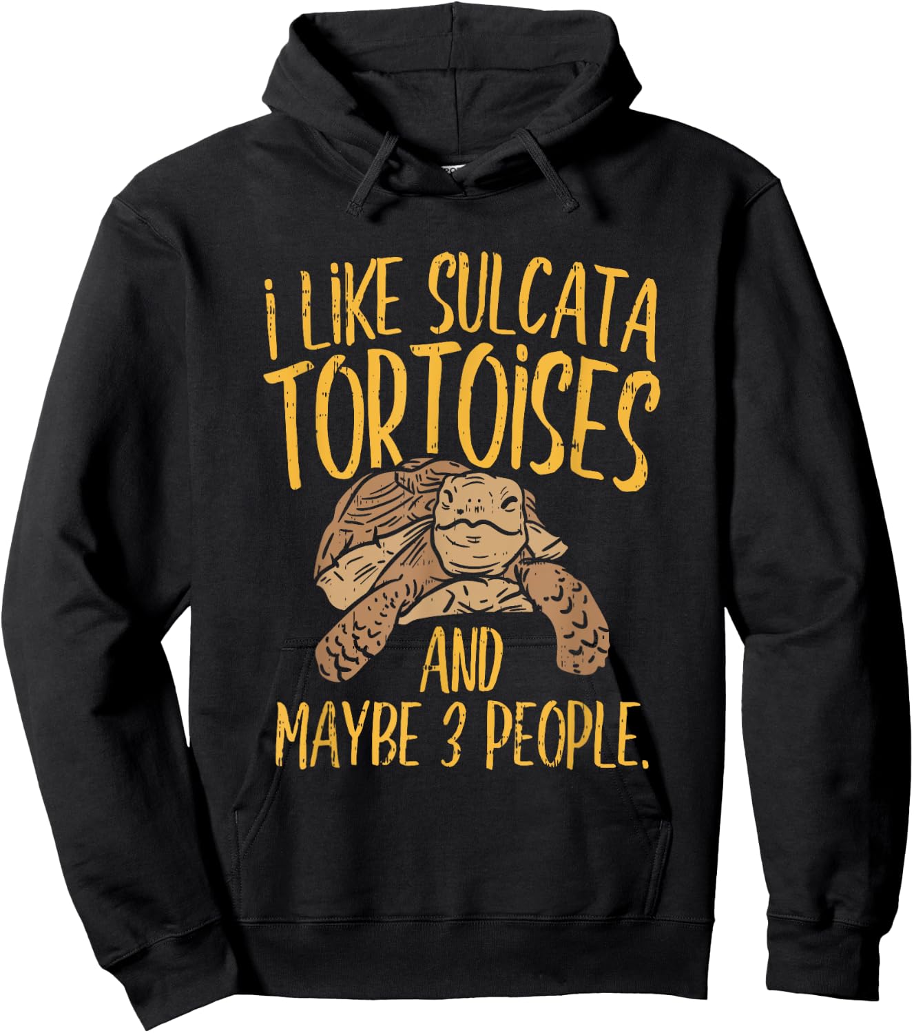 I like turtles , African Spurred Sulcata Tortoise Hoodie - Hoodie | Black