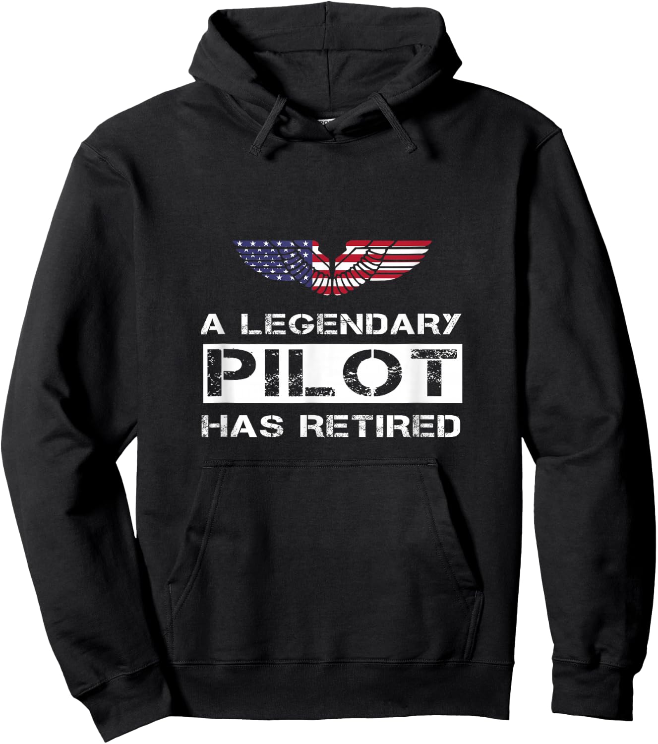 A Legendary Pilot Has Retired Military Jet Retirement Wings Hoodie - Hoodie | Black