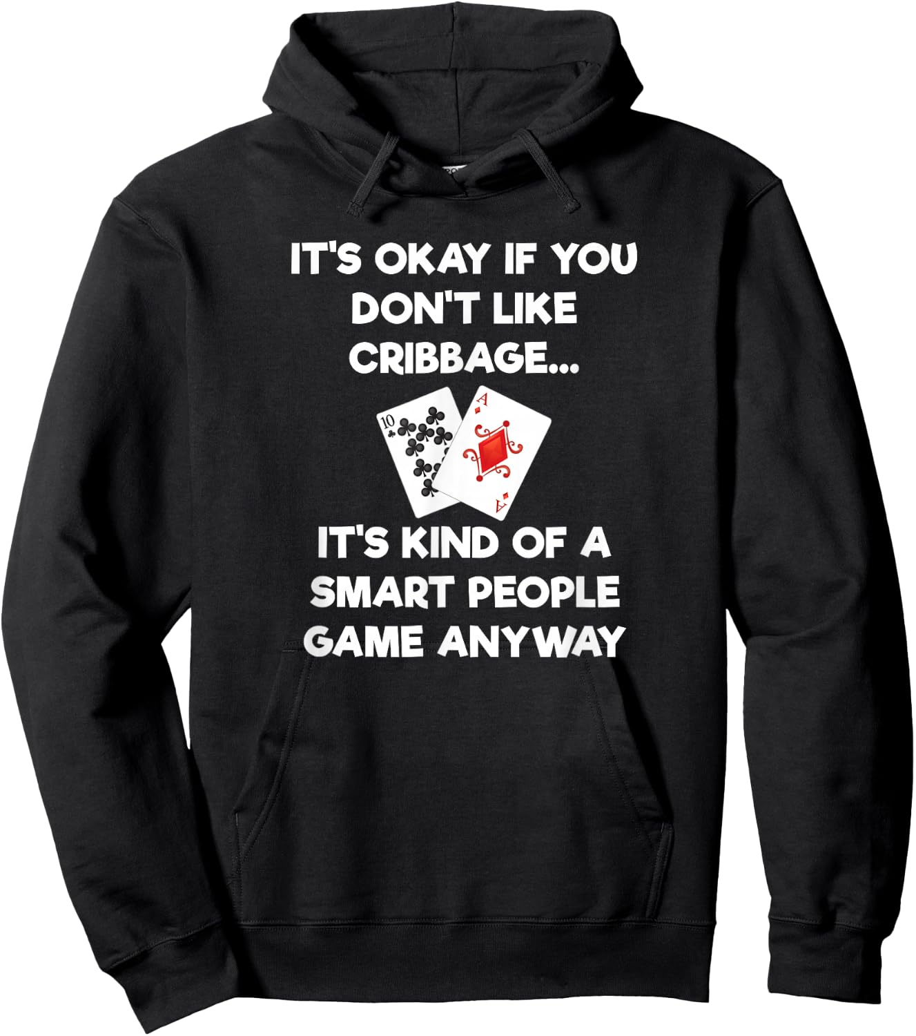 Cribbage - Funny Cribbage Smart People Hoodie - Hoodie | Black