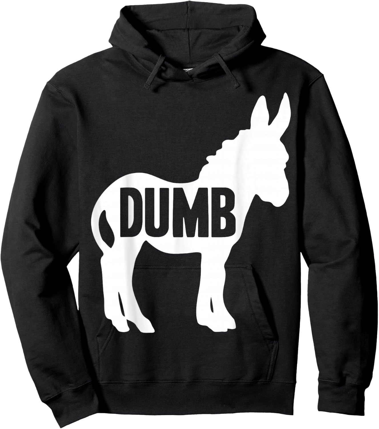 Dumb Ass Donkey Funny Image Pun Hoodie - Hoodie | Black