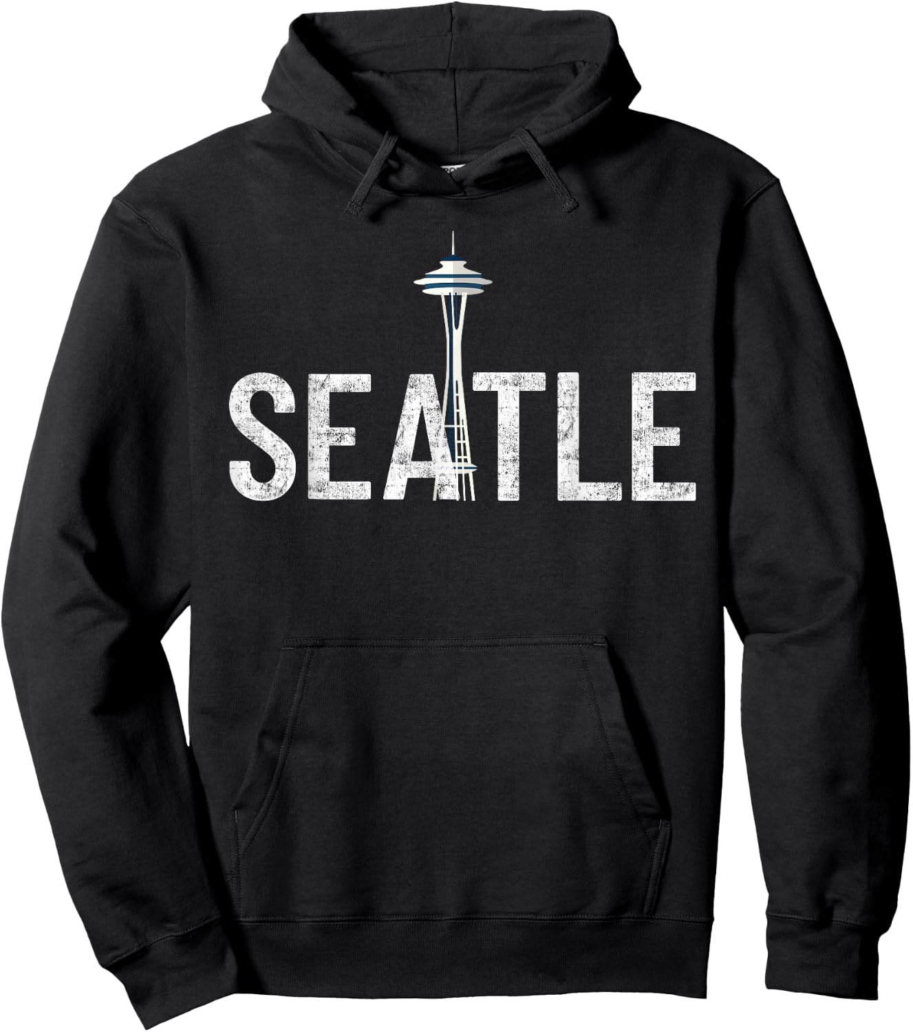 Cool Seattle Space Needle Souvenir USA Washington Gift Hoodie - Hoodie | Black