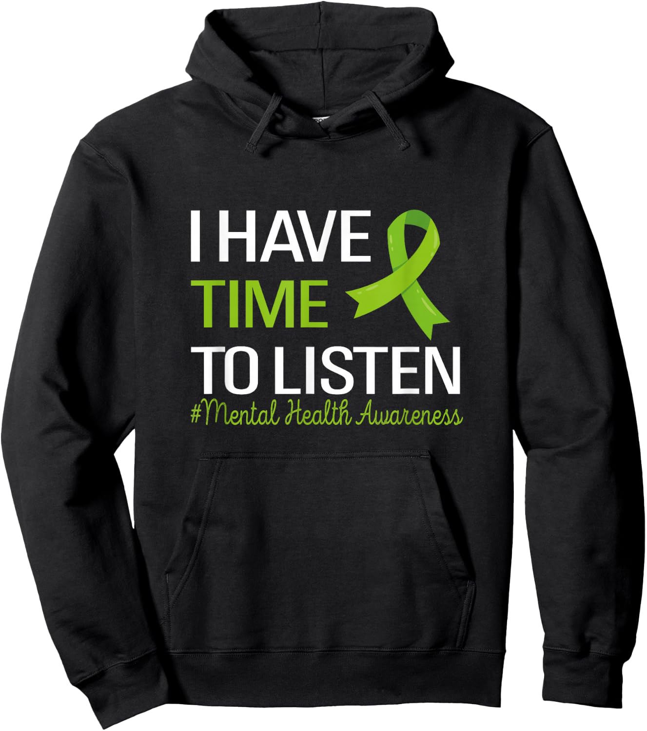 I Have Time To Listen Groovy Mental Health Awareness Month Hoodie - Hoodie | Black