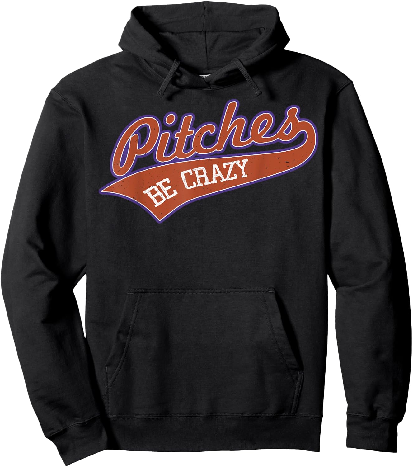 Pitches Be Crazy Softball T Shirt Funny Softball Shirt Hoodie - Hoodie | Black
