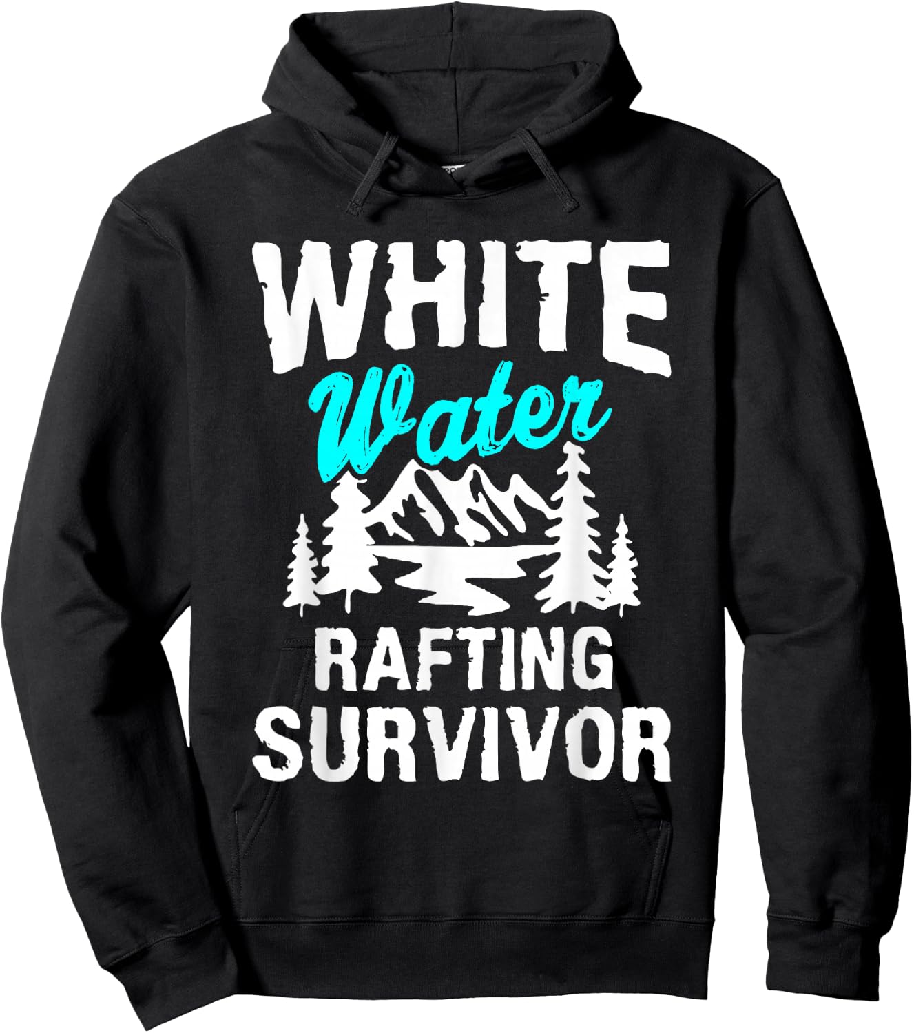 White Water Rafting Survivor First Time Gift Rafter Hoodie - Hoodie | Black