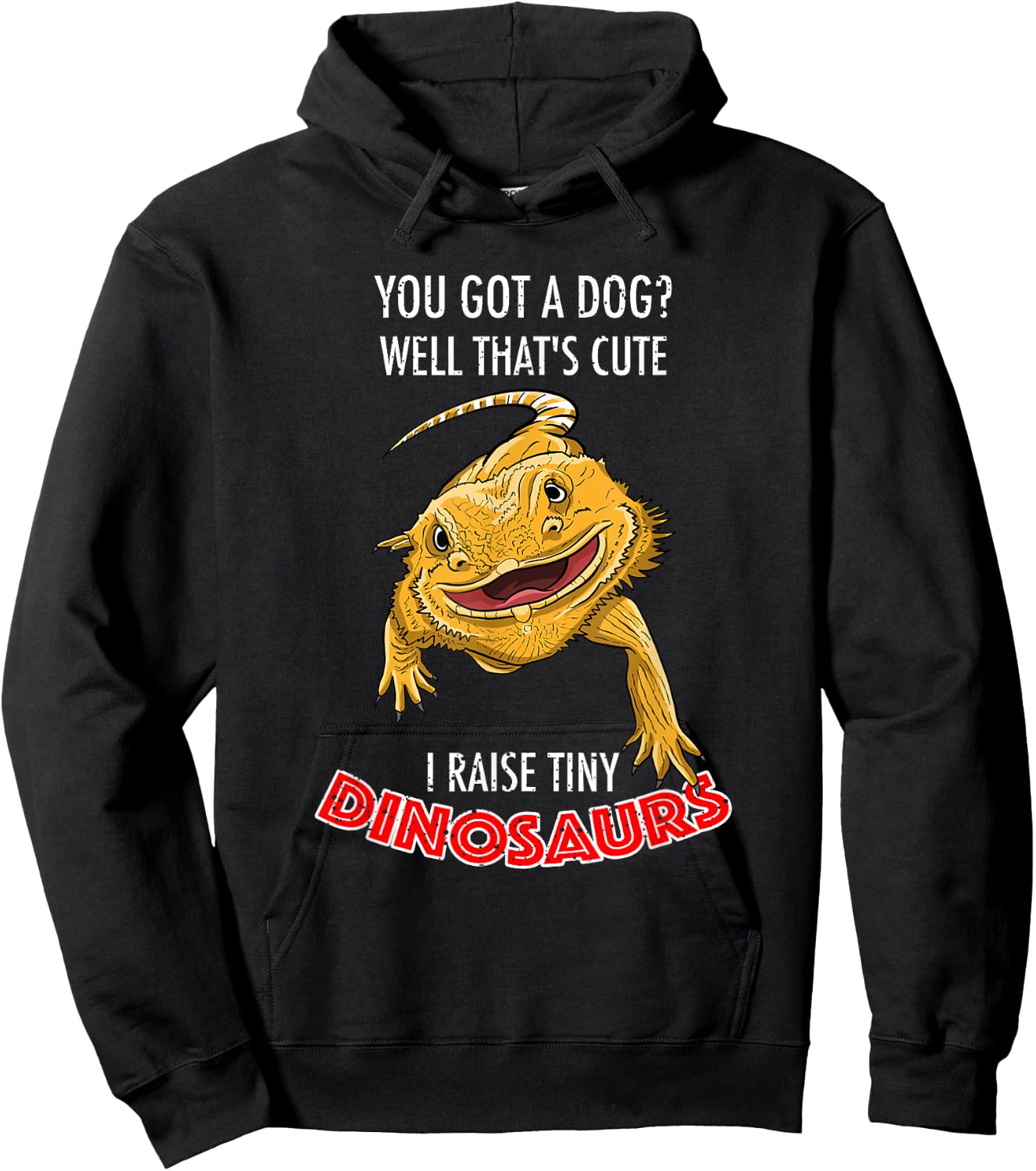 Cool I Raise Tiny Dinosaurs | Funny Bearded Dragon Pet Gift Hoodie - Hoodie | Black
