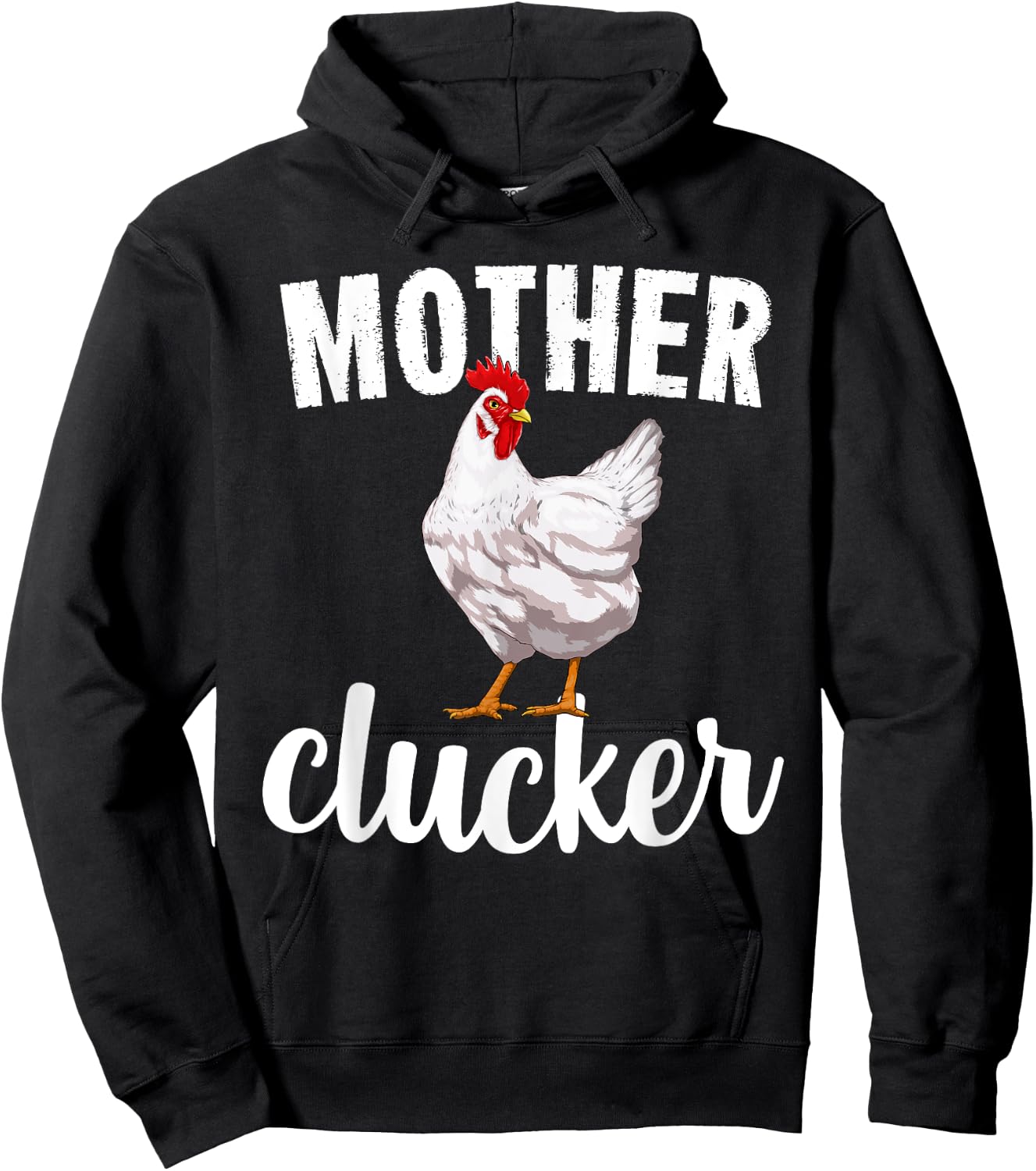 Mother Clucker Chicken Funny Farm Animal Gift Hoodie - Hoodie | Black