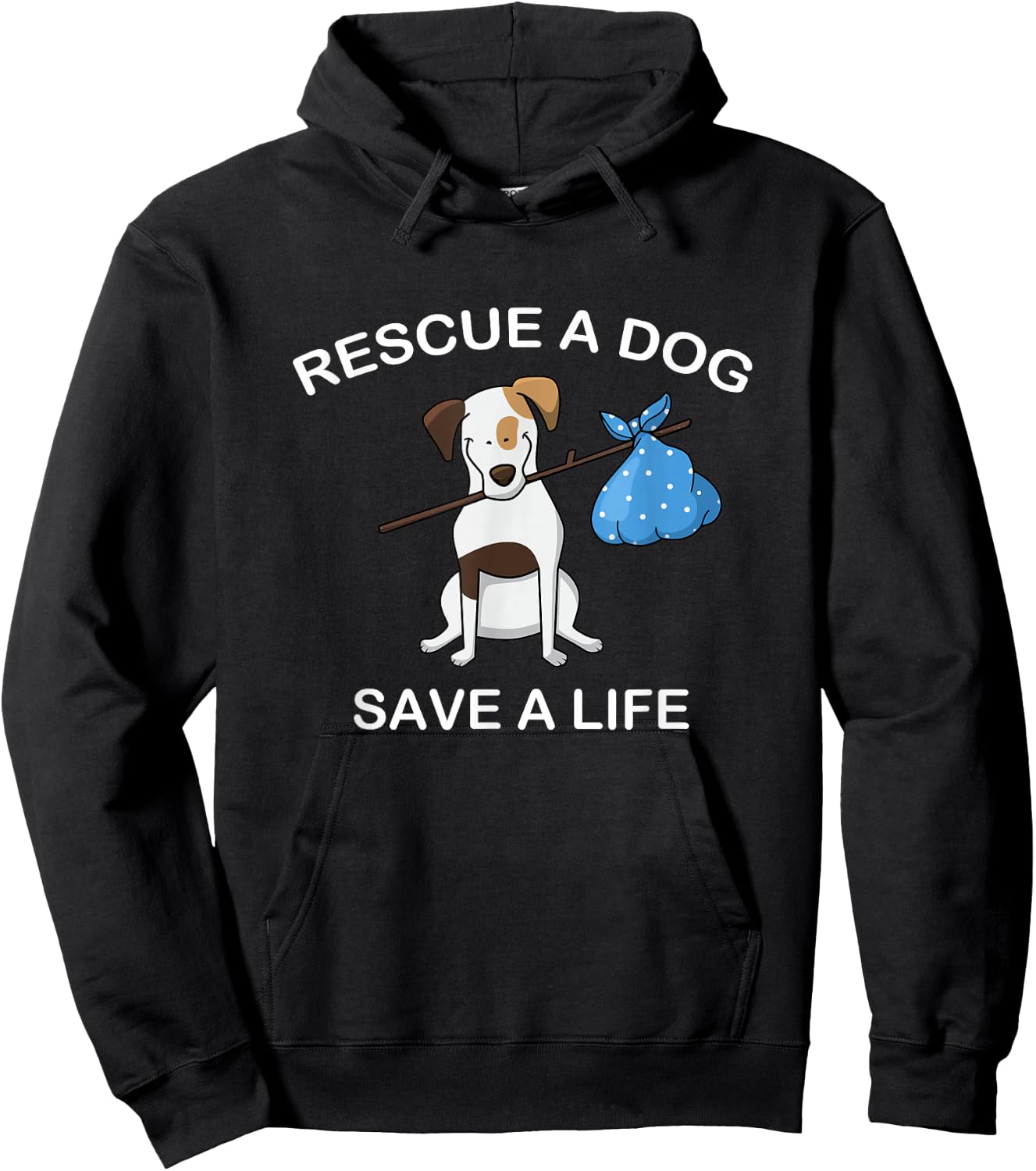 Adopt a Dog T Shirt - Dog Rescue Pet Adoption Hoodie - Hoodie | Black