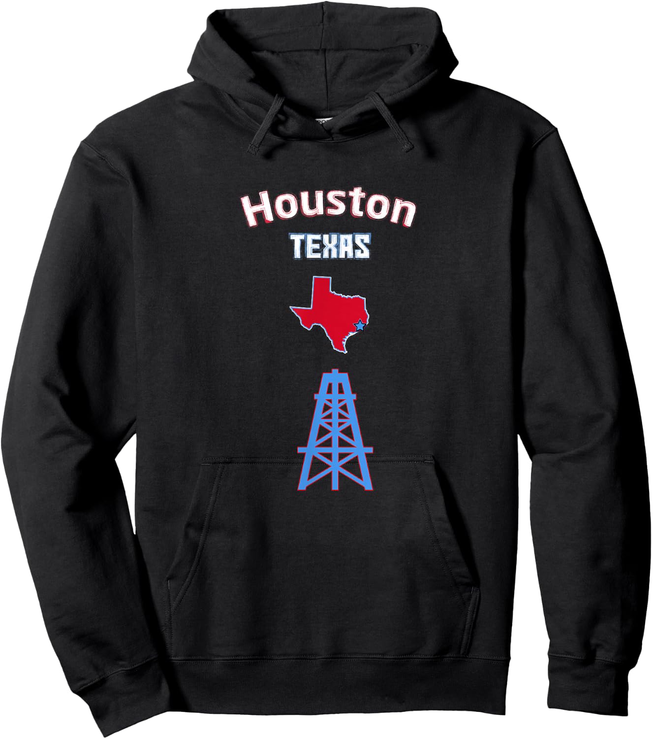 Houston Texas Hoodie - Hoodie | Black