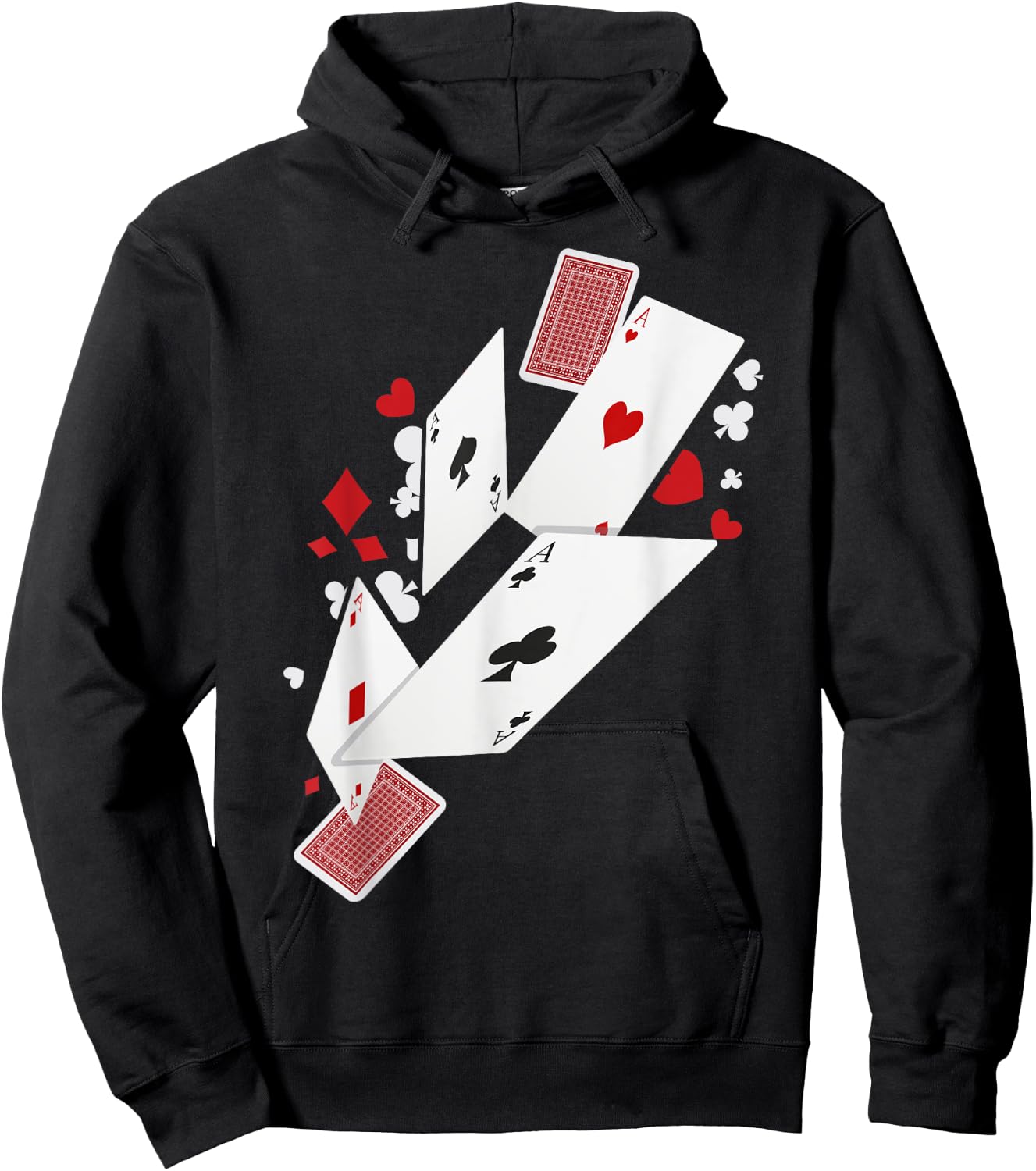 Card Shark Poker Player Four Aces Gambling Gift Hoodie - Hoodie | Black