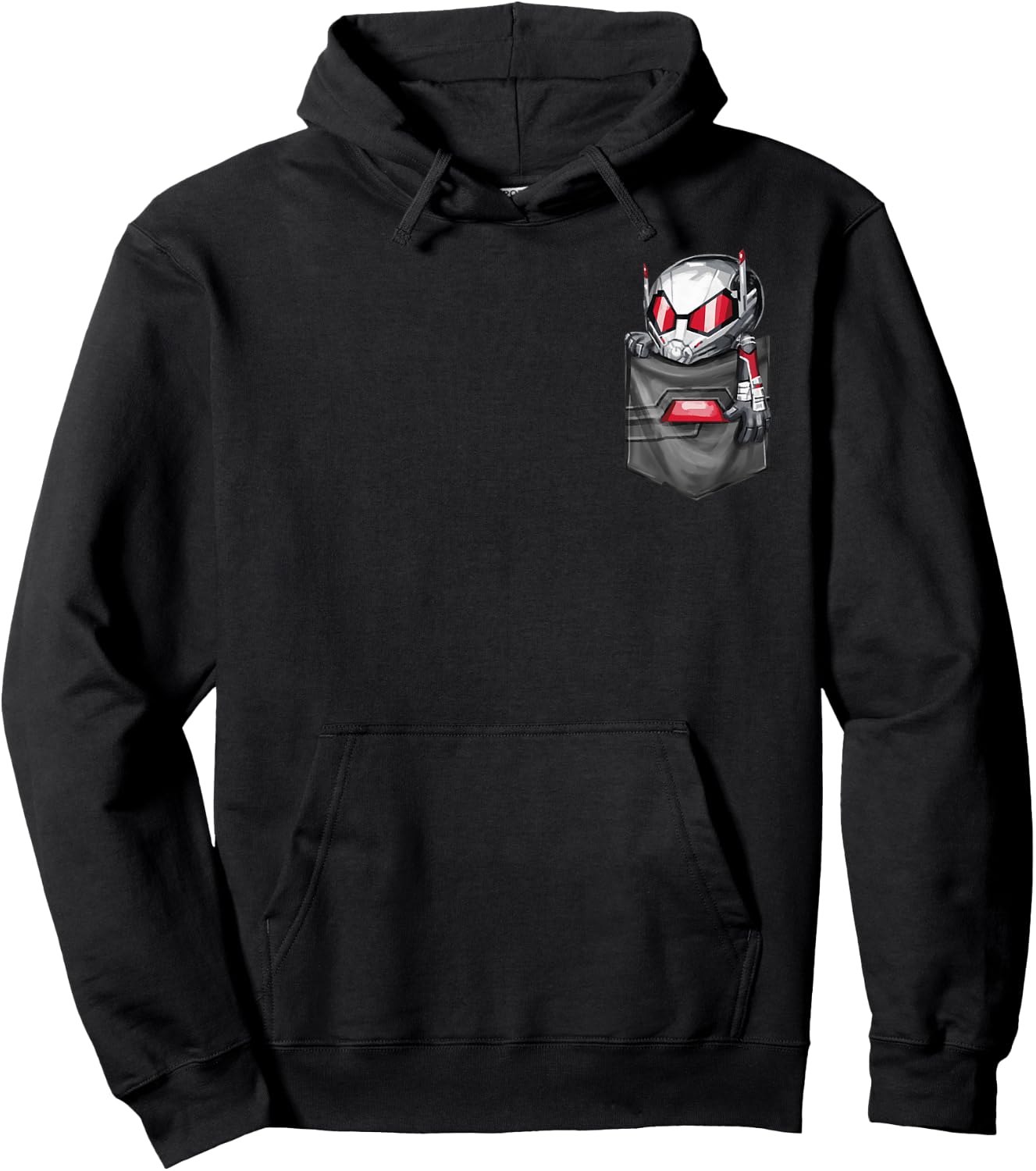Marvel Ant Man Left Chest Pocket Graphic Hoodie - Hoodie | Black
