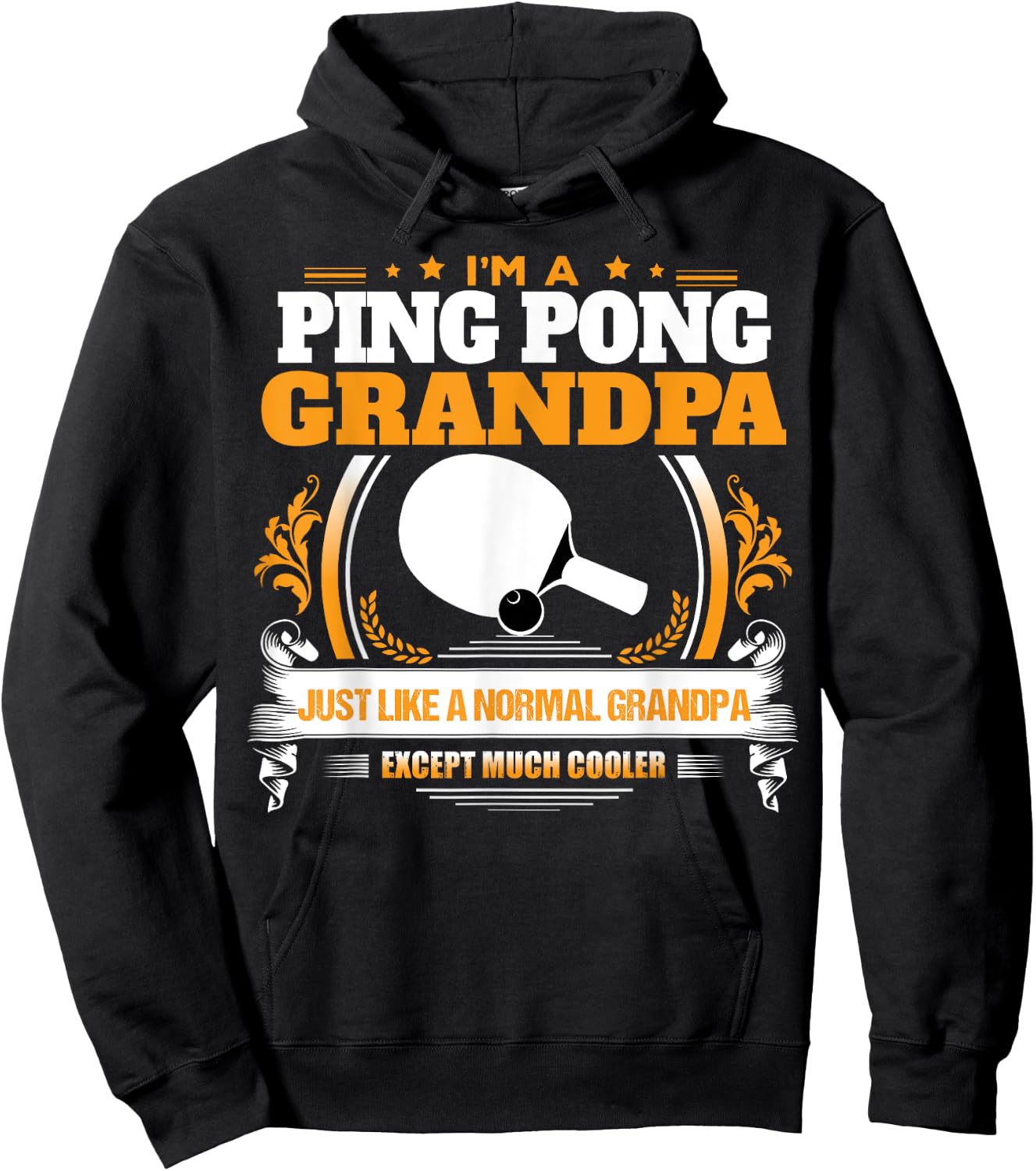 Funny Ping pong Grandpa Christmas Gift Grandpa Hoodie - Hoodie | Black