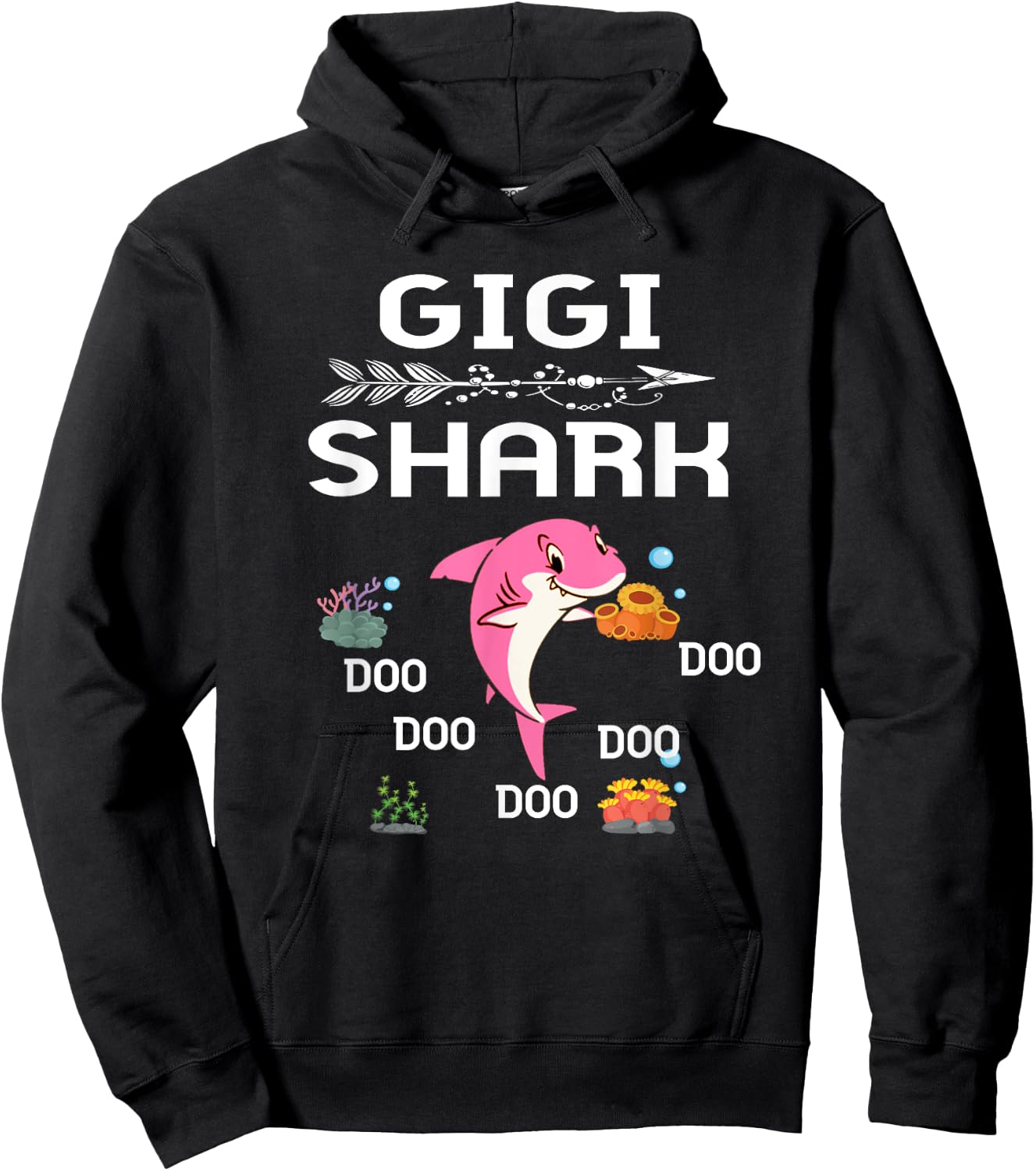 Gigi Shark Shirt Fathers Day Gift For Gigi Hoodie - Hoodie | Black