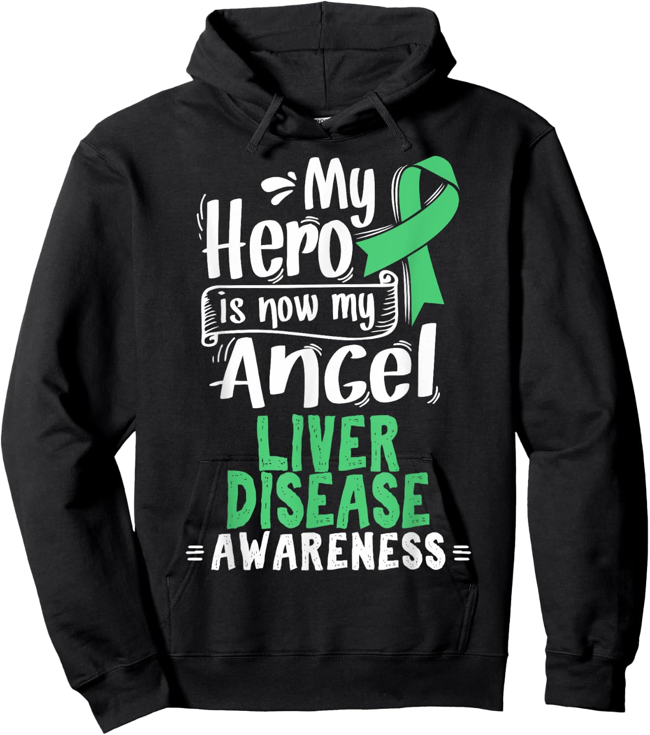 Liver Disease Gift - Cirrhosis Awareness T Shirt Hoodie - Hoodie | Black