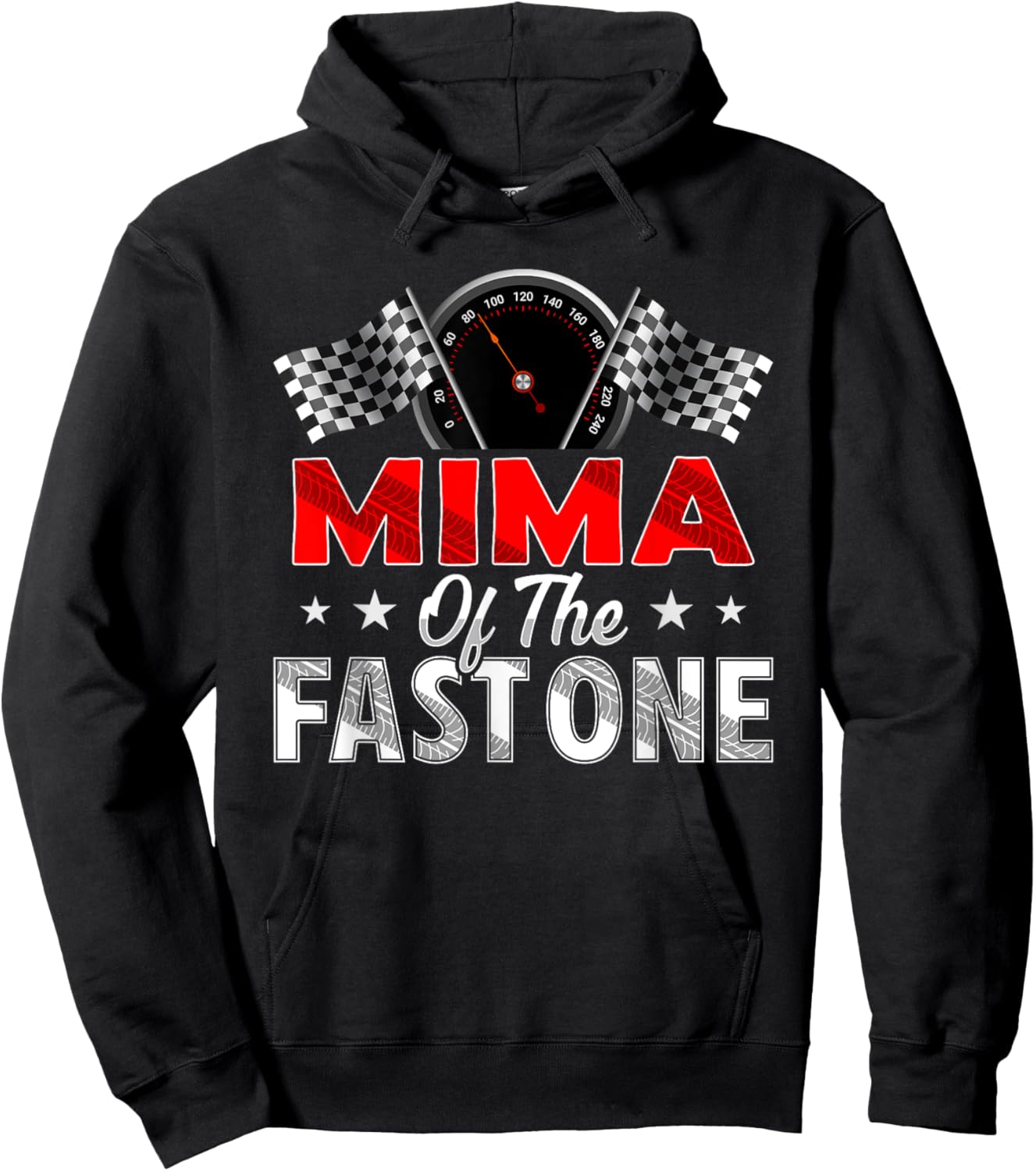Mima of The Fast One First Birthday Racing Car Family Hoodie - Hoodie | Black