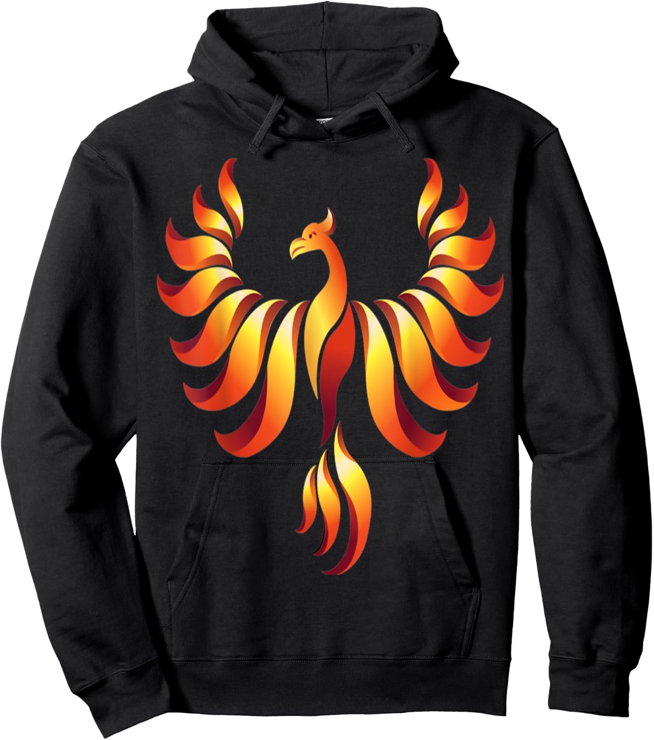 Rising Phoenix Rise from the Ashes Rebirth Symbol Hoodie - Hoodie | Black
