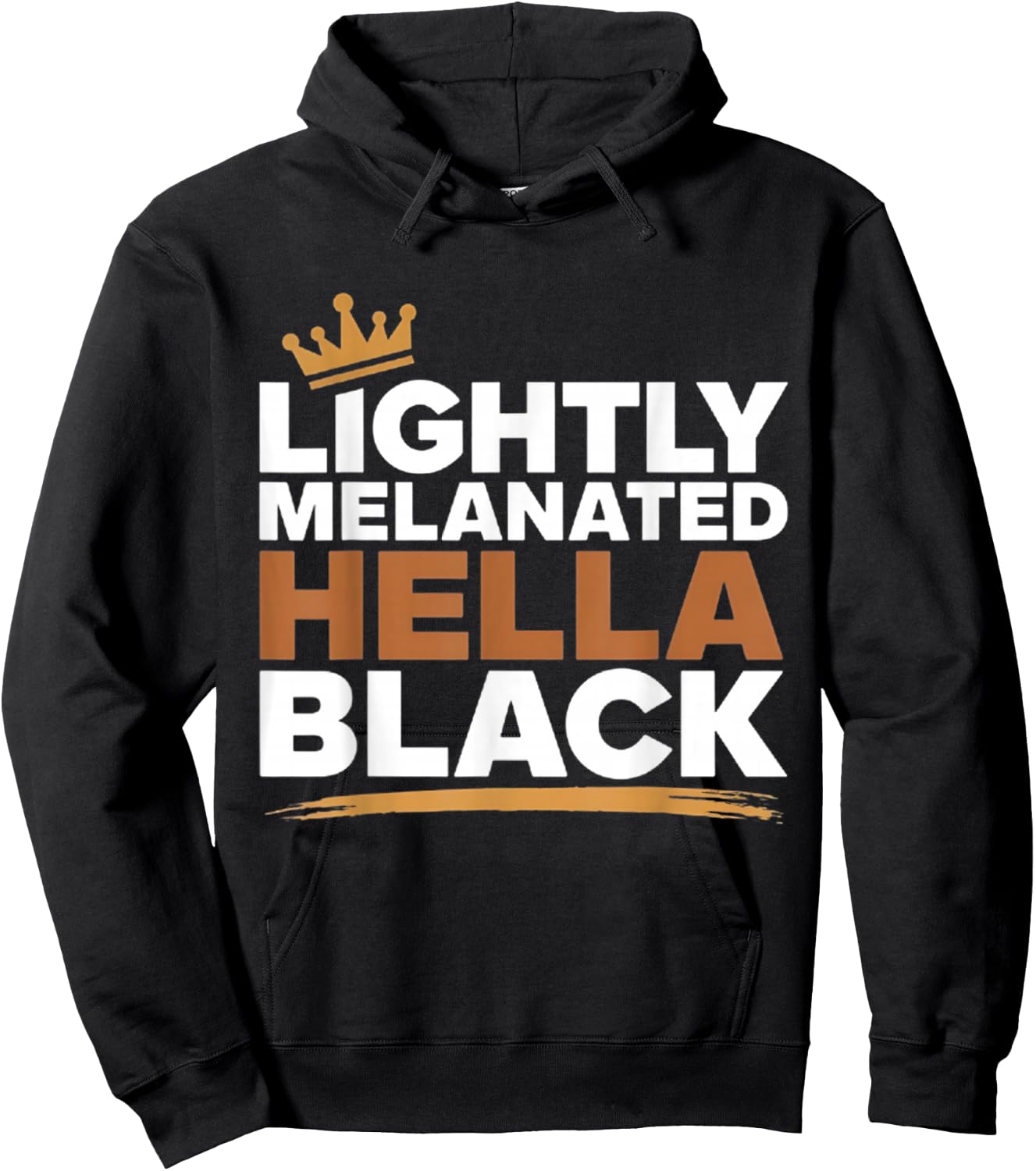 Lightly Melanated Hella Black Afro Queen African American Hoodie - Hoodie | Black