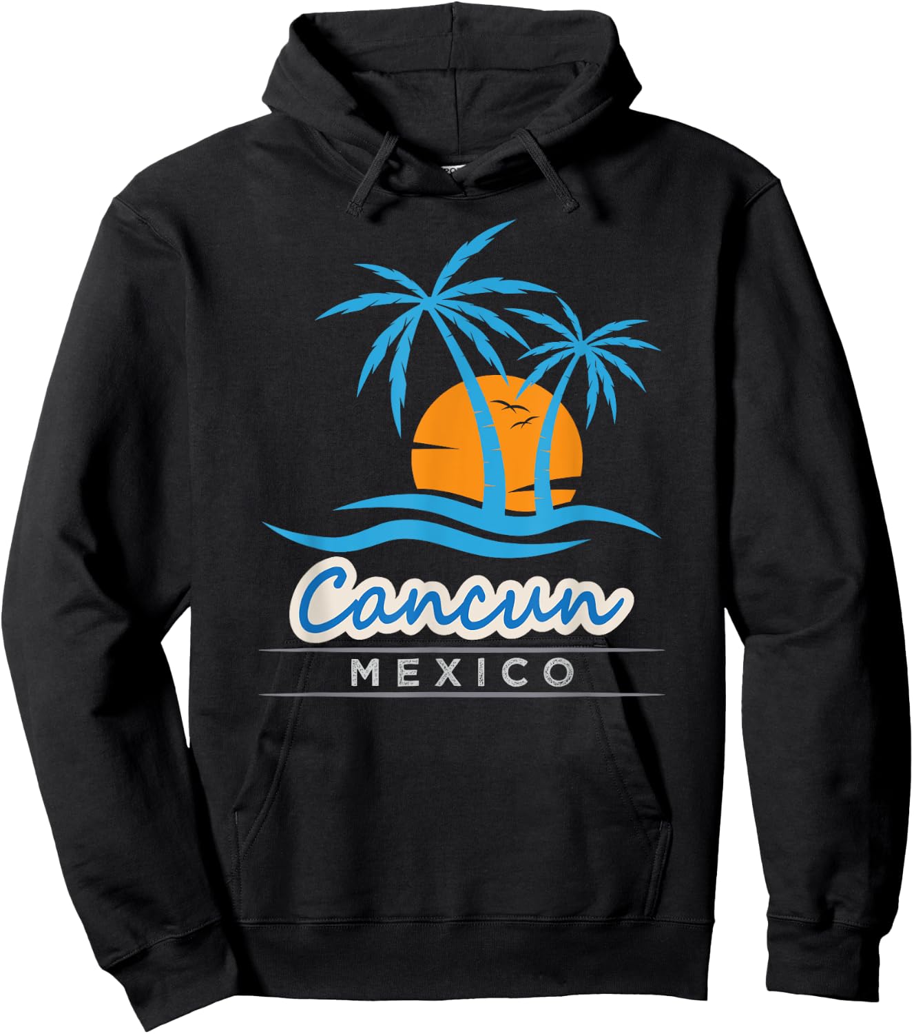 Vintage Retro Summer Vacation Mexico Cancun Beach Hoodie - Hoodie | Black