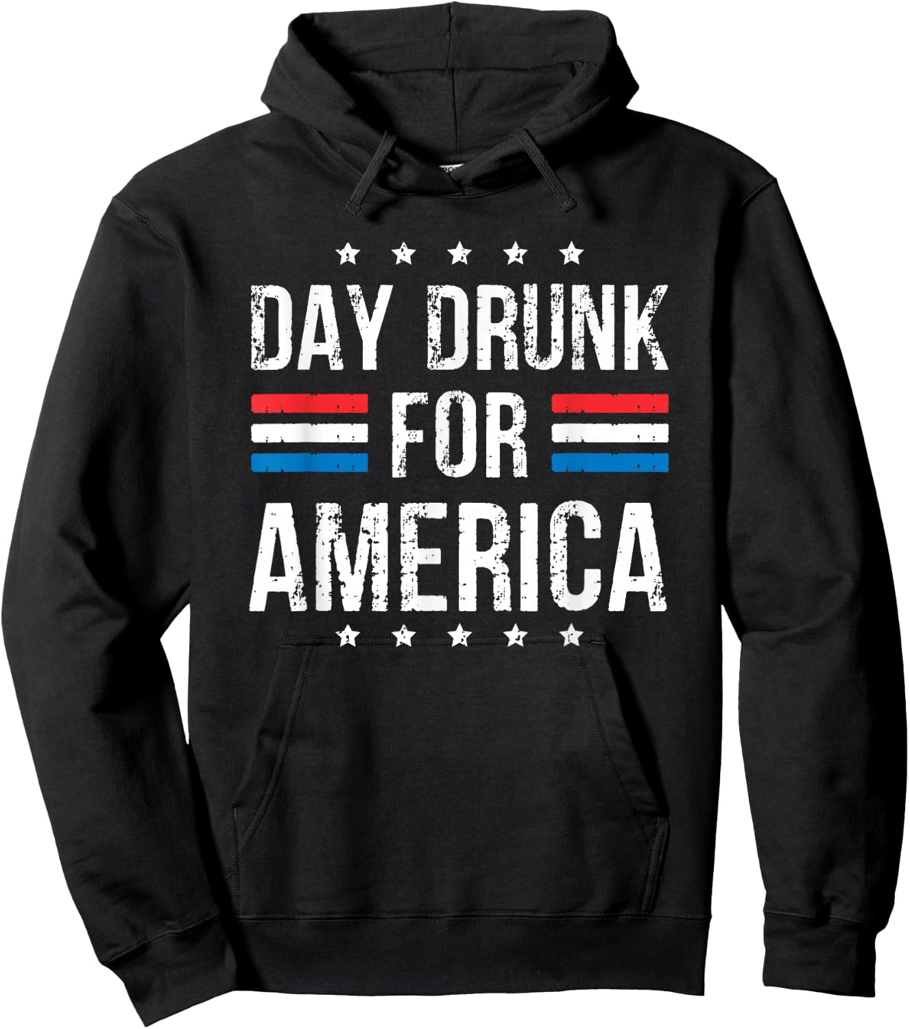 Day Drunk For America Hoodie - Hoodie | Black