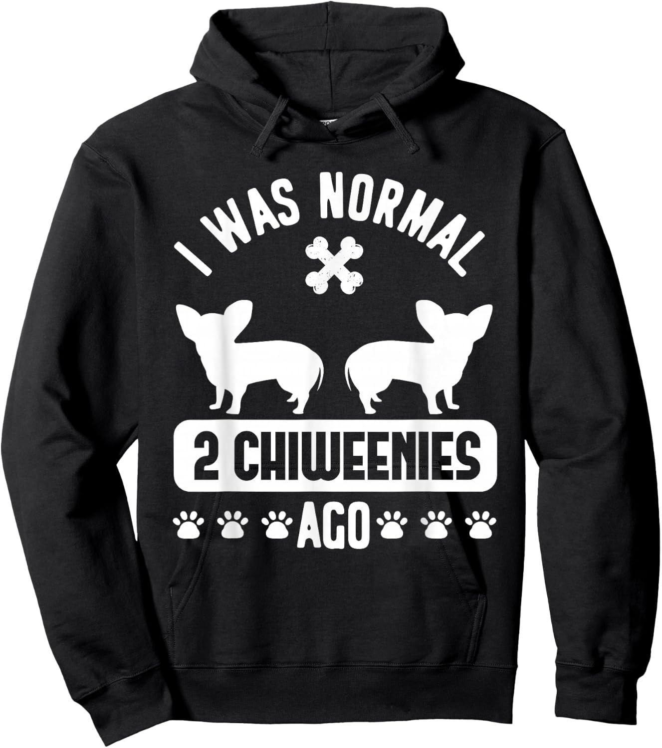 Funny Chiweenie Mom Mama Dog Owner Puppy Lover Dog Mom of 2 Hoodie - Hoodie | Black