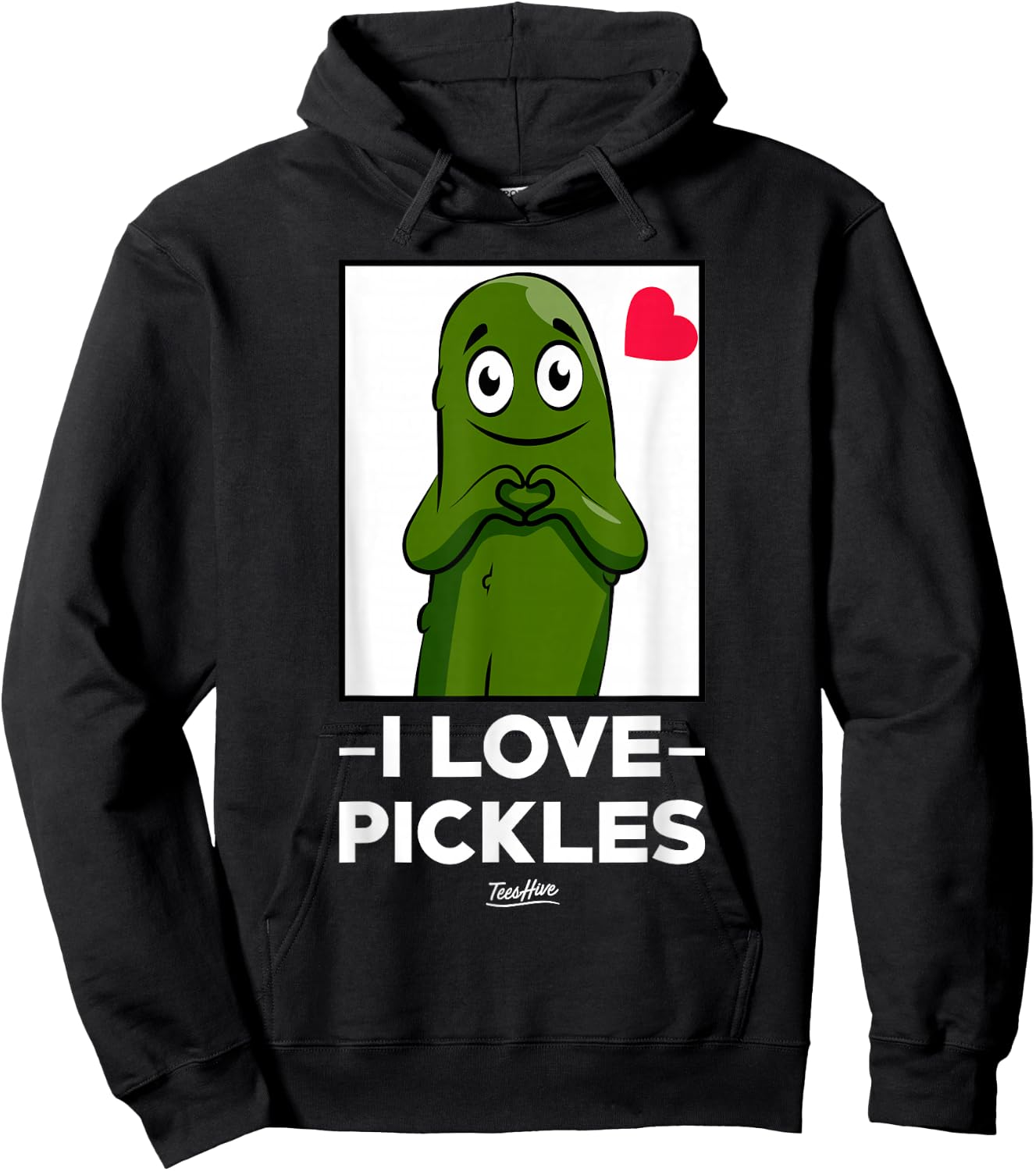 I Love Pickles - Pickle Lover Hoodie - Hoodie | Black