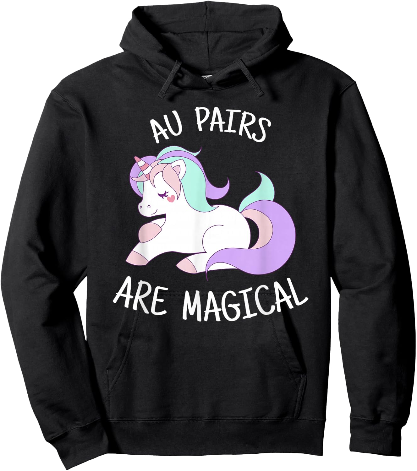 Unicorn Au Pair Gift, Au Pair Hoodie - Hoodie | Black