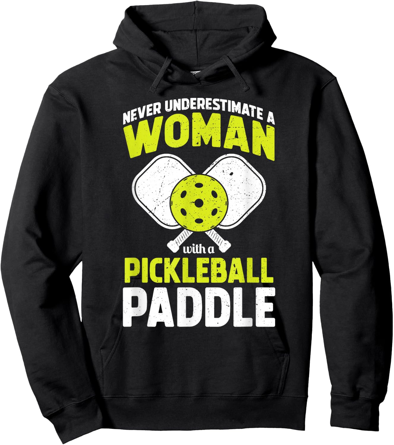 Pickleball Woman Funny Pickleball Player Hoodie - Hoodie | Black