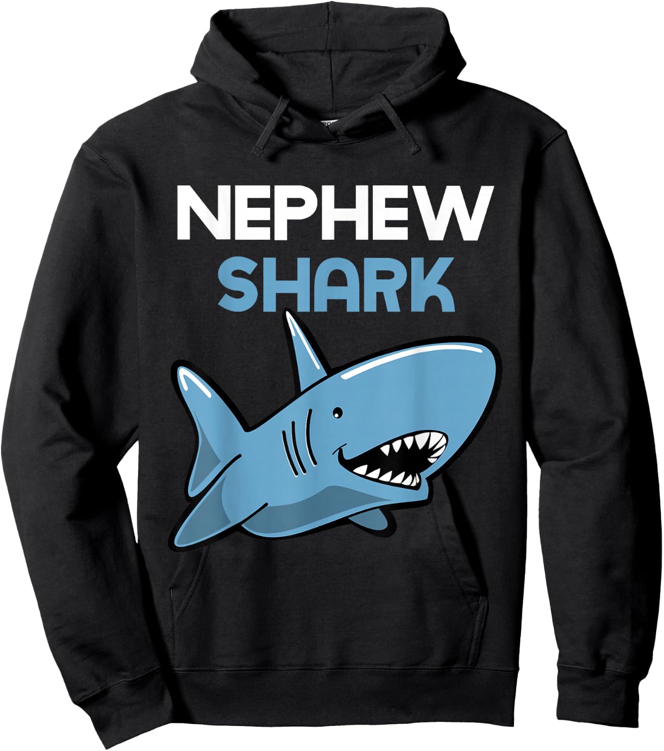 Nephew Shark Funny Family Gift Hoodie - Hoodie | Black